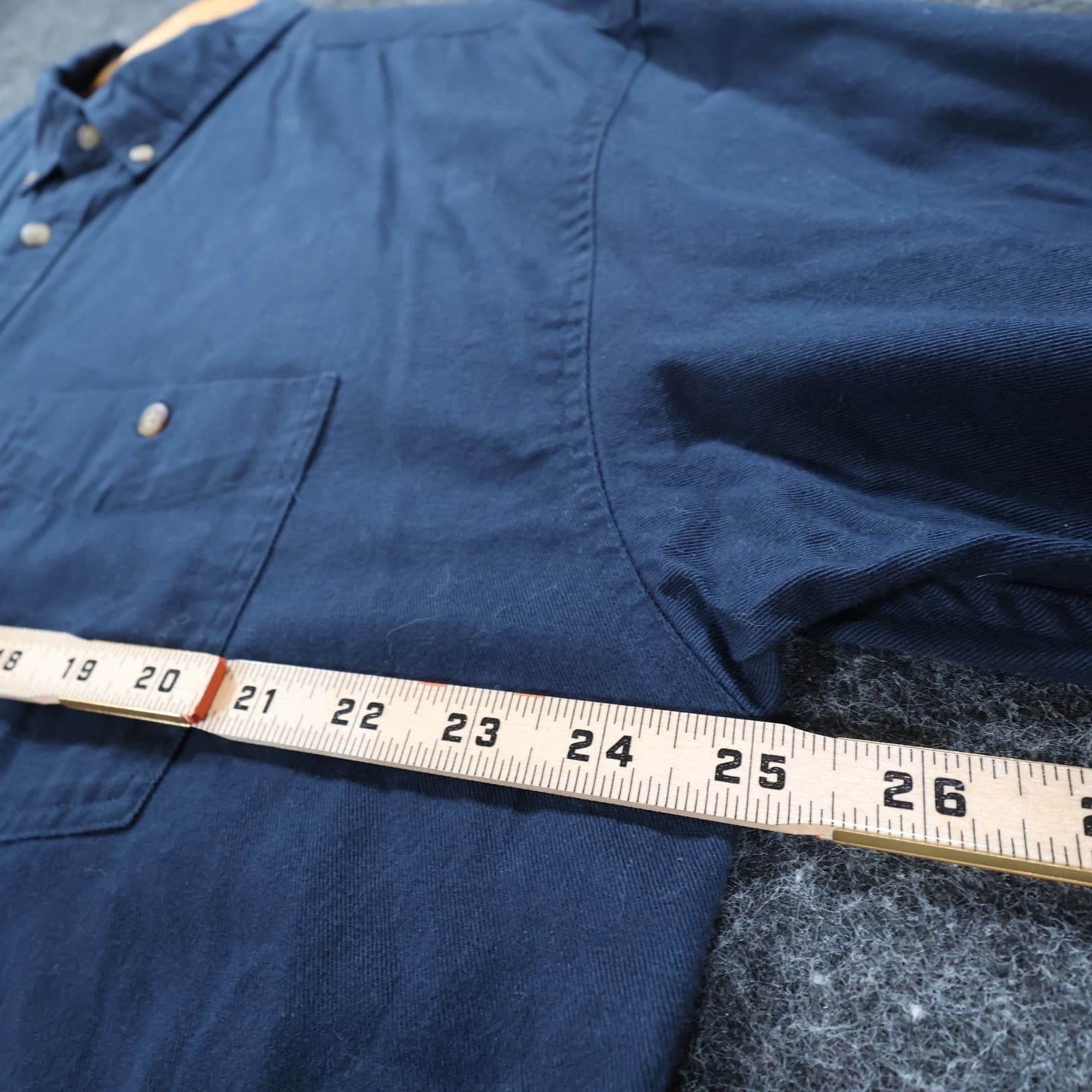 Austin Clothing Co Button Down Mens XL Navy Blue Excellent Long Sleeve Cotton - Thumbnail 3
