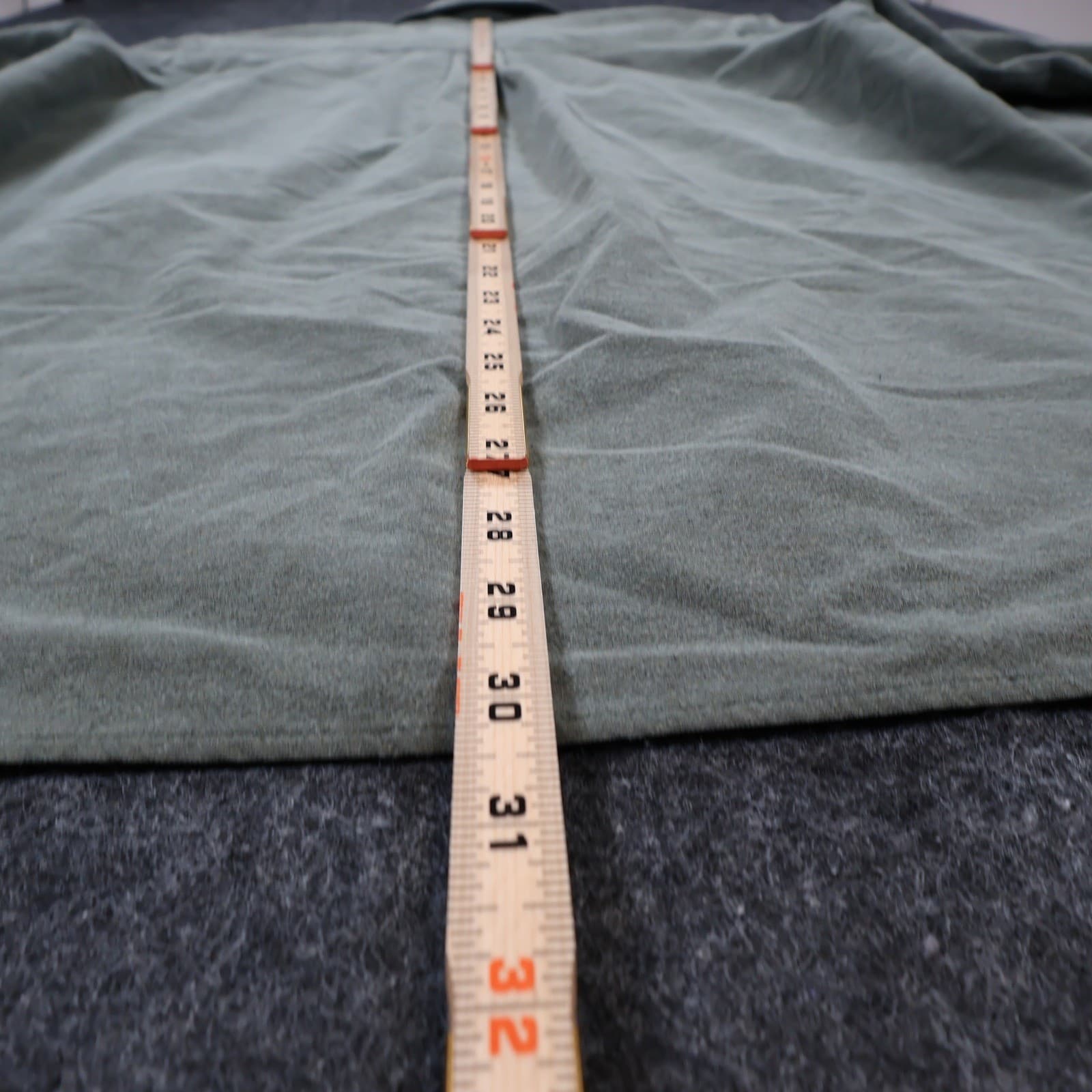 LL Bean Button Up Shirt Mens LG Green 100% Cotton Regular Fit Chamois Style - Thumbnail 5