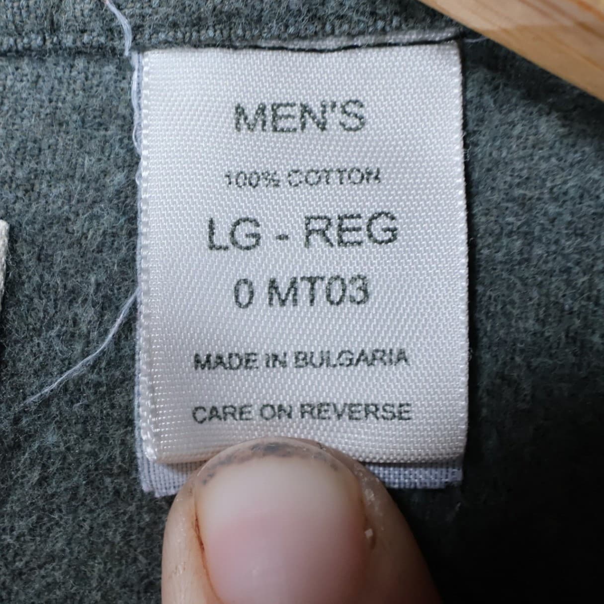 LL Bean Button Up Shirt Mens LG Green 100% Cotton Regular Fit Chamois Style - Thumbnail 8