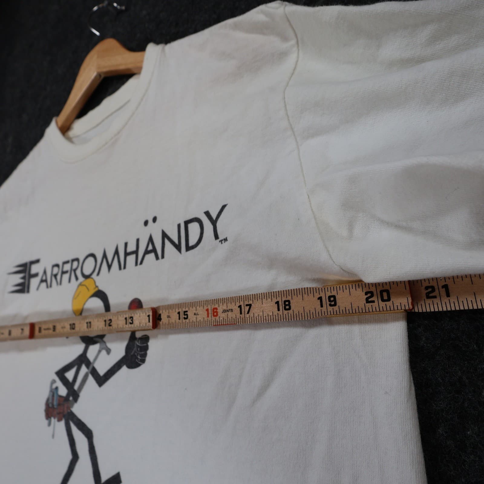 Erazor Bits T-Shirt Mens Large White Cotton Farfromhändy Graphic Funny Tee - Thumbnail 4