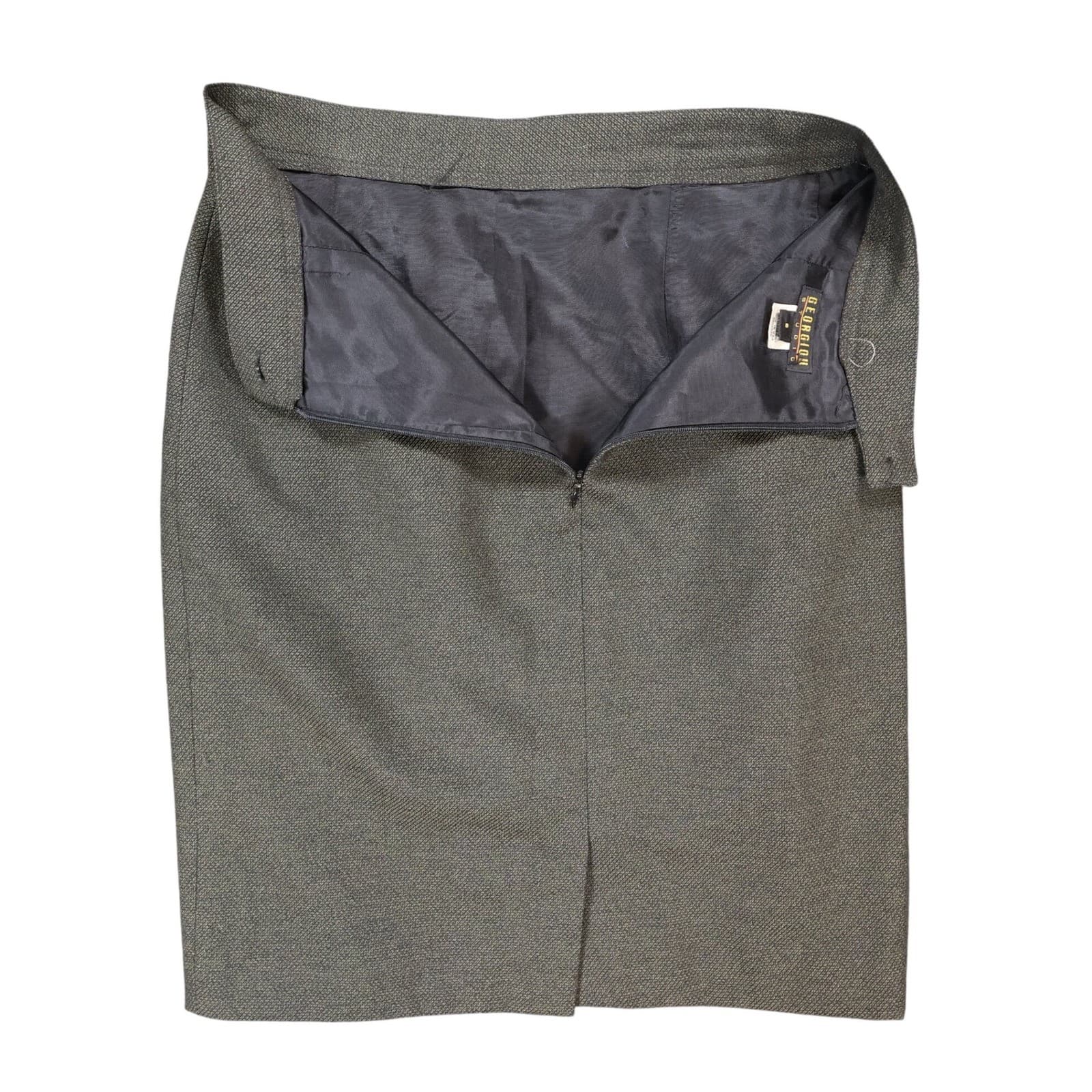 Georgiou Studio Pencil Skirt Womens 8 Green Textured Professional - Thumbnail 2