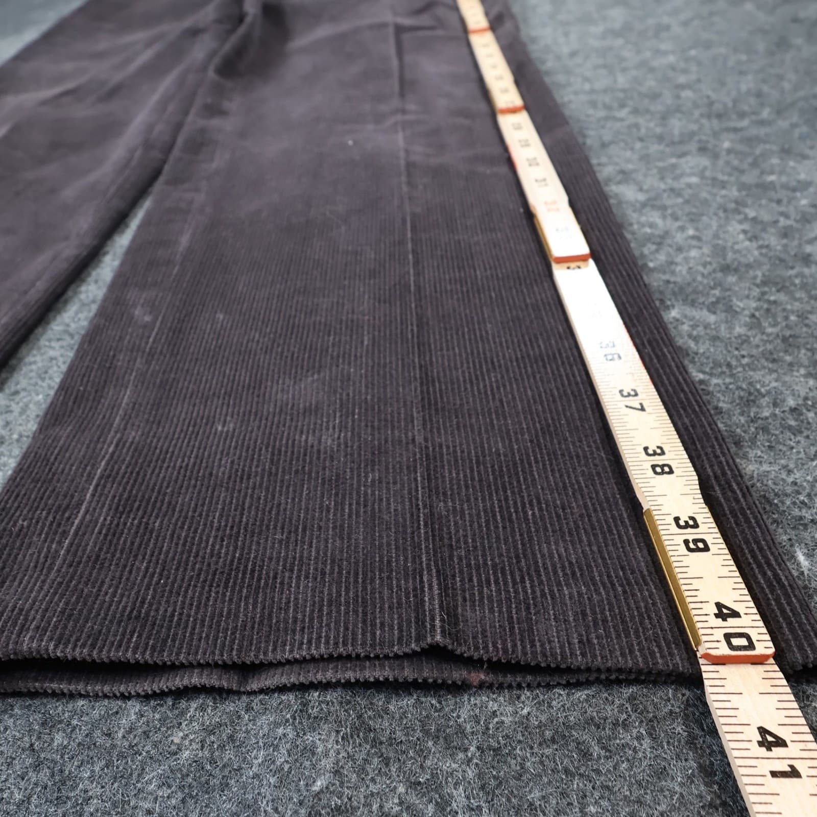 Haggar Corduroy Pants Mens 34x29 Brown Cotton Polyester Regular Fit Trousers - Thumbnail 3