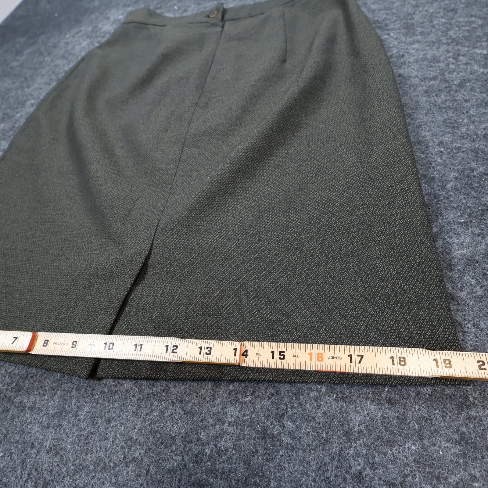 Georgiou Studio Pencil Skirt Womens 8 Green Textured Professional - Thumbnail 6