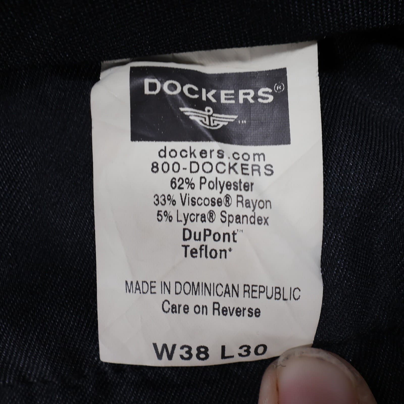 Dockers Dress Pants Mens 38x30 Gray Poly Rayon Pleated Stain Defender Slacks - Thumbnail 8