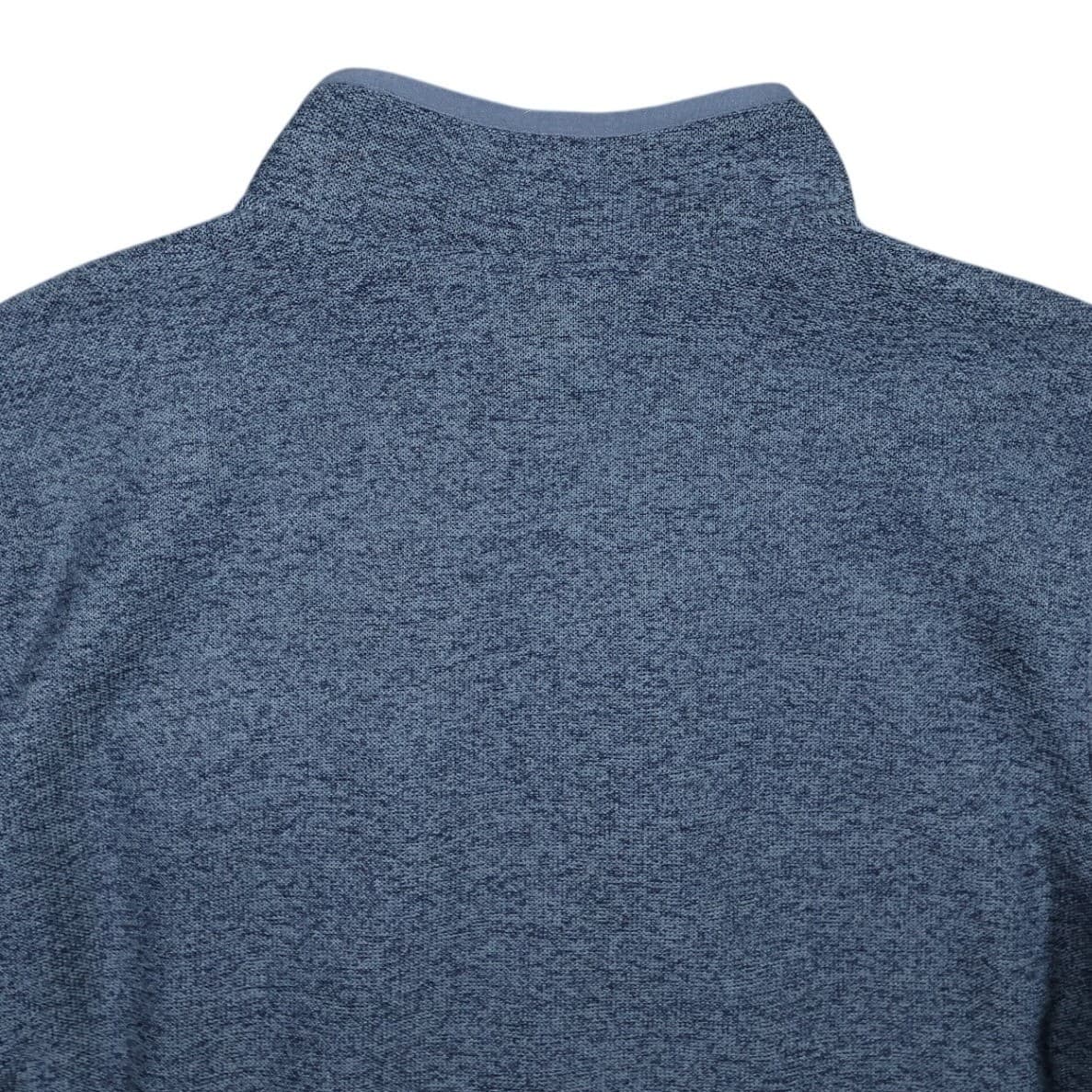 Eddie Bauer Fleece Pullover Mens XL Blue Excellent Snap Neck Sweater - Thumbnail 4