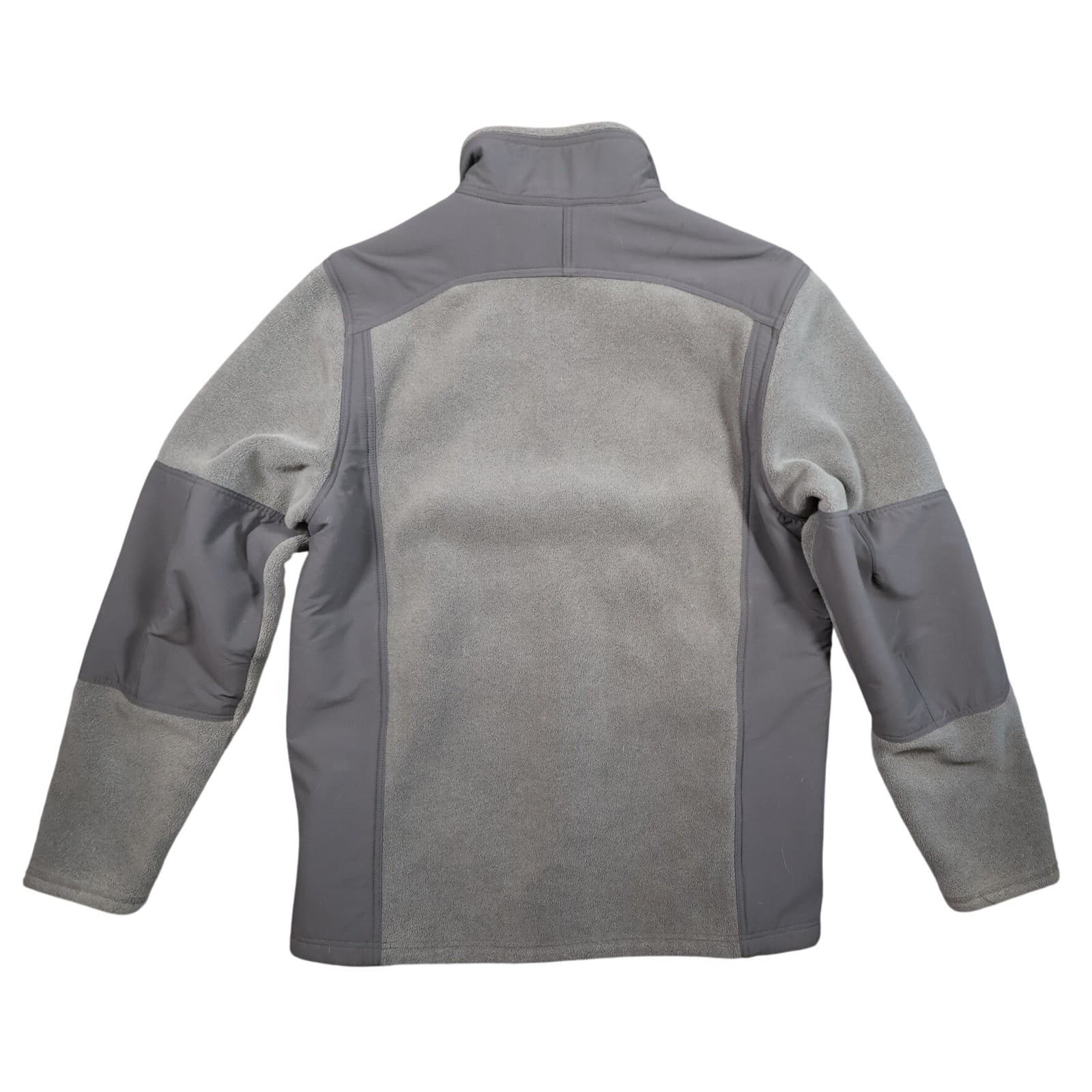 Eddie Bauer Full Zip Fleece Jacket Mens Medium Grey Excellent Outdoor Hiking - Thumbnail 3