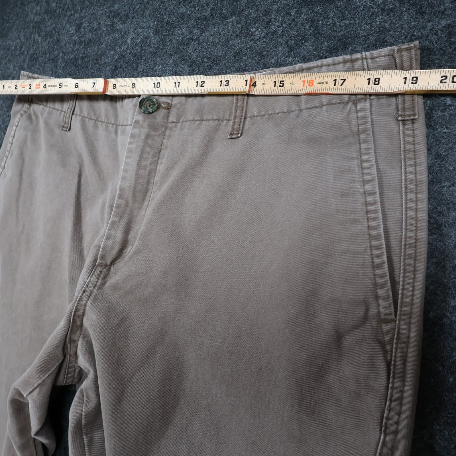 Joseph Abboud Chino Pants Mens 38x32 Brown 100% Cotton Regular Fit Casual - Thumbnail 6