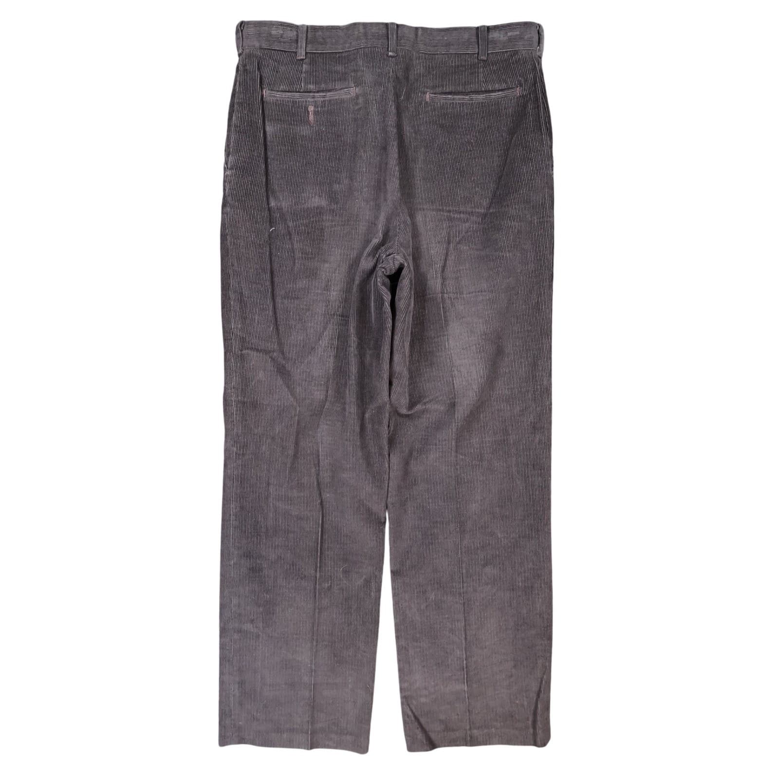 Haggar Corduroy Pants Mens 34x29 Brown Cotton Polyester Regular Fit Trousers - Thumbnail 2