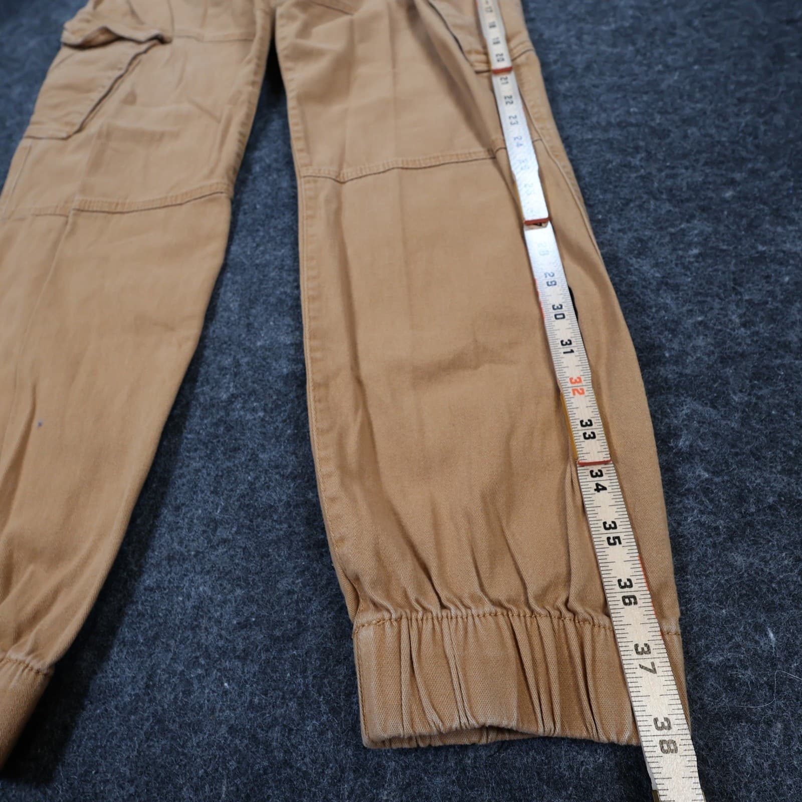WXYZ Cargo Jogger Pants Mens M Tan Cotton Spandex Regular Utility Streetwear - Thumbnail 3
