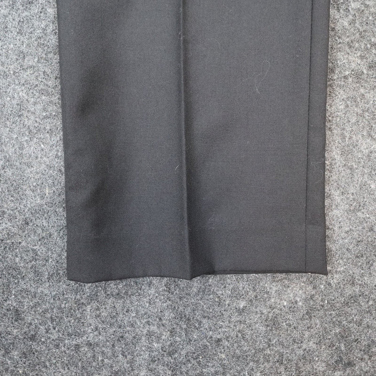 Stafford Dress Pants Mens 36x32 Black 100% Wool Slim Fit Signature Trousers - Thumbnail 13