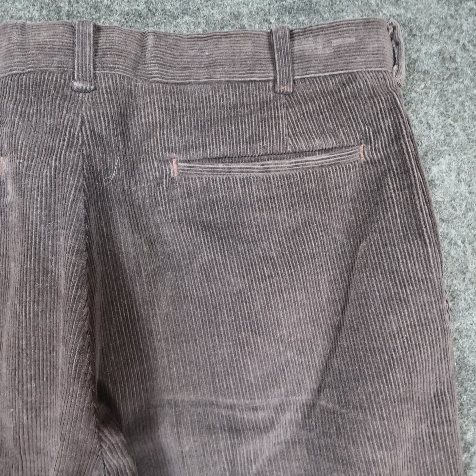 Haggar Corduroy Pants Mens 34x29 Brown Cotton Polyester Regular Fit Trousers - Thumbnail 12