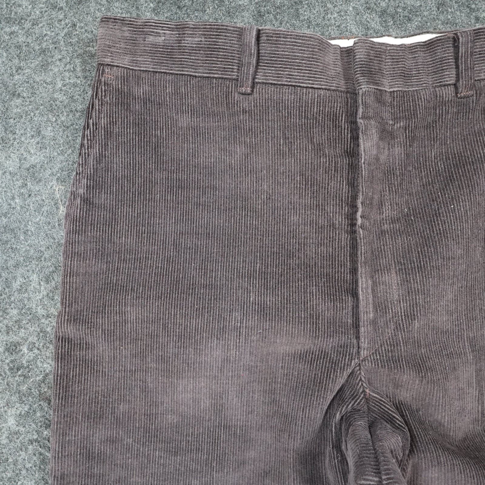 Haggar Corduroy Pants Mens 34x29 Brown Cotton Polyester Regular Fit Trousers - Thumbnail 11