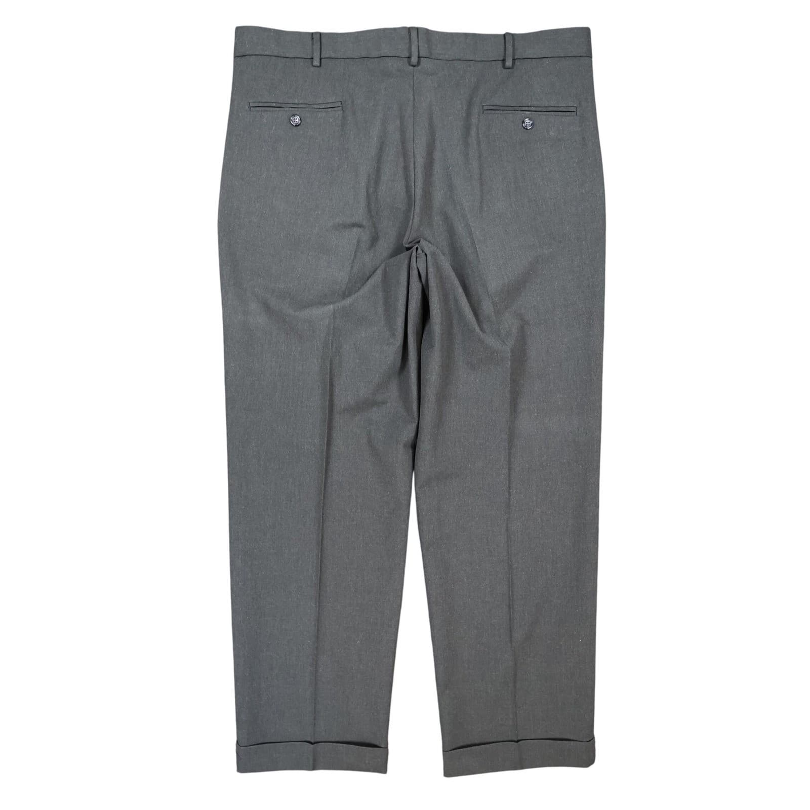 Dockers Dress Pants Mens 38x30 Gray Poly Rayon Pleated Stain Defender Slacks - Thumbnail 2