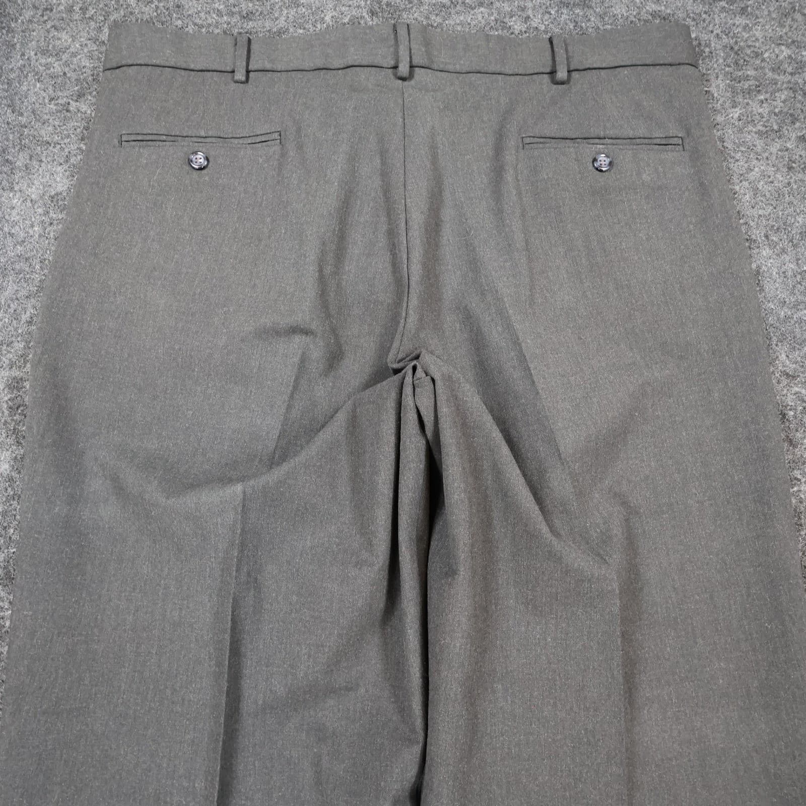 Dockers Dress Pants Mens 38x30 Gray Poly Rayon Pleated Stain Defender Slacks - Thumbnail 10