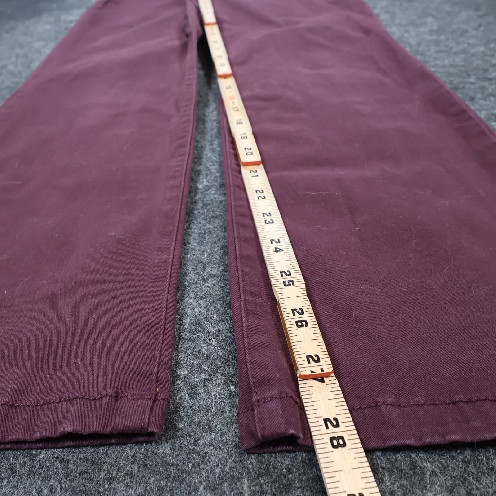 Nine West Pants Womens 14 Purple Cotton Heidi Pull-On Straight Leg Stretch Denim - Thumbnail 4
