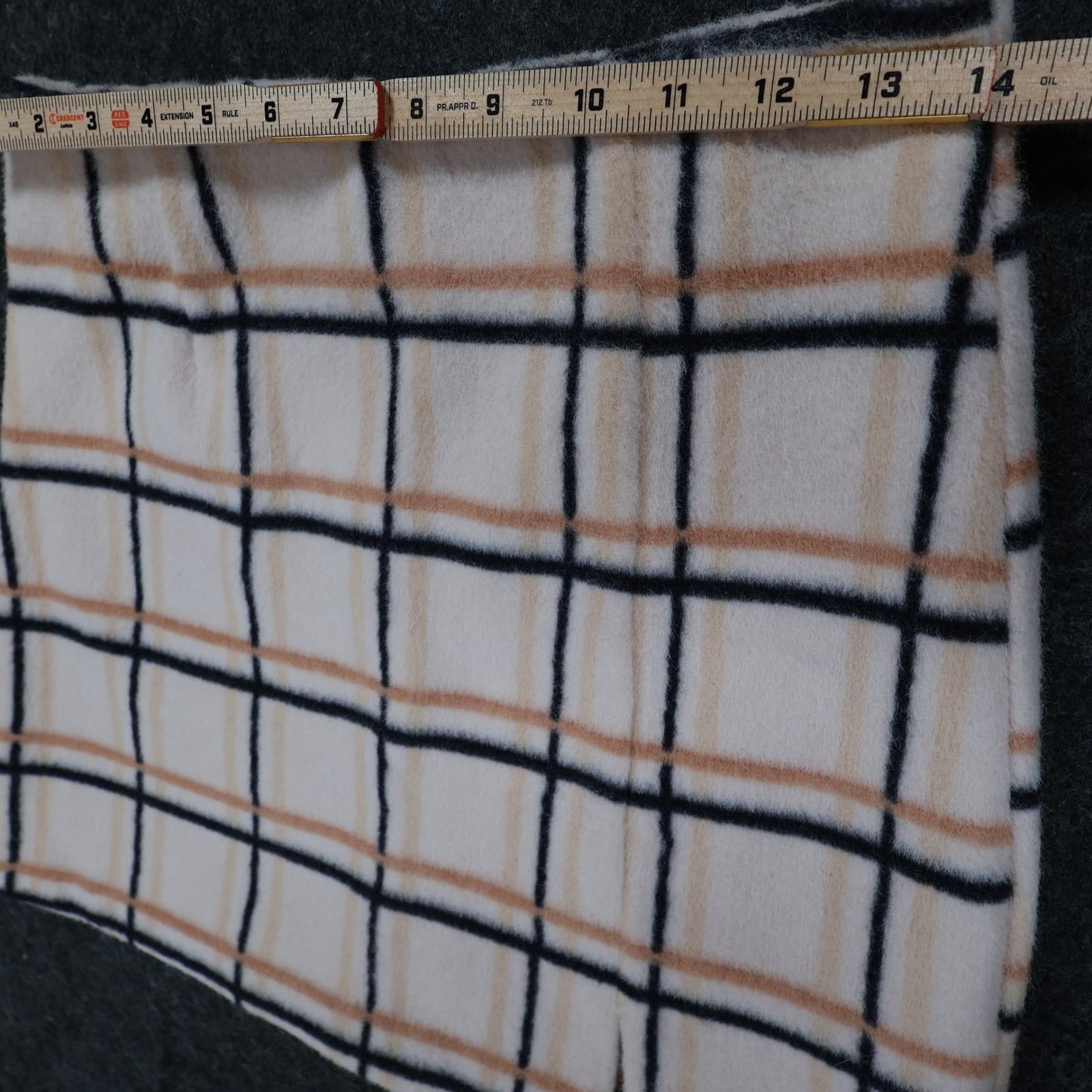 Potter's Pot Mini Skirt Womens S Cream Plaid Polyester Faux Wool Slit Preppy - Thumbnail 4