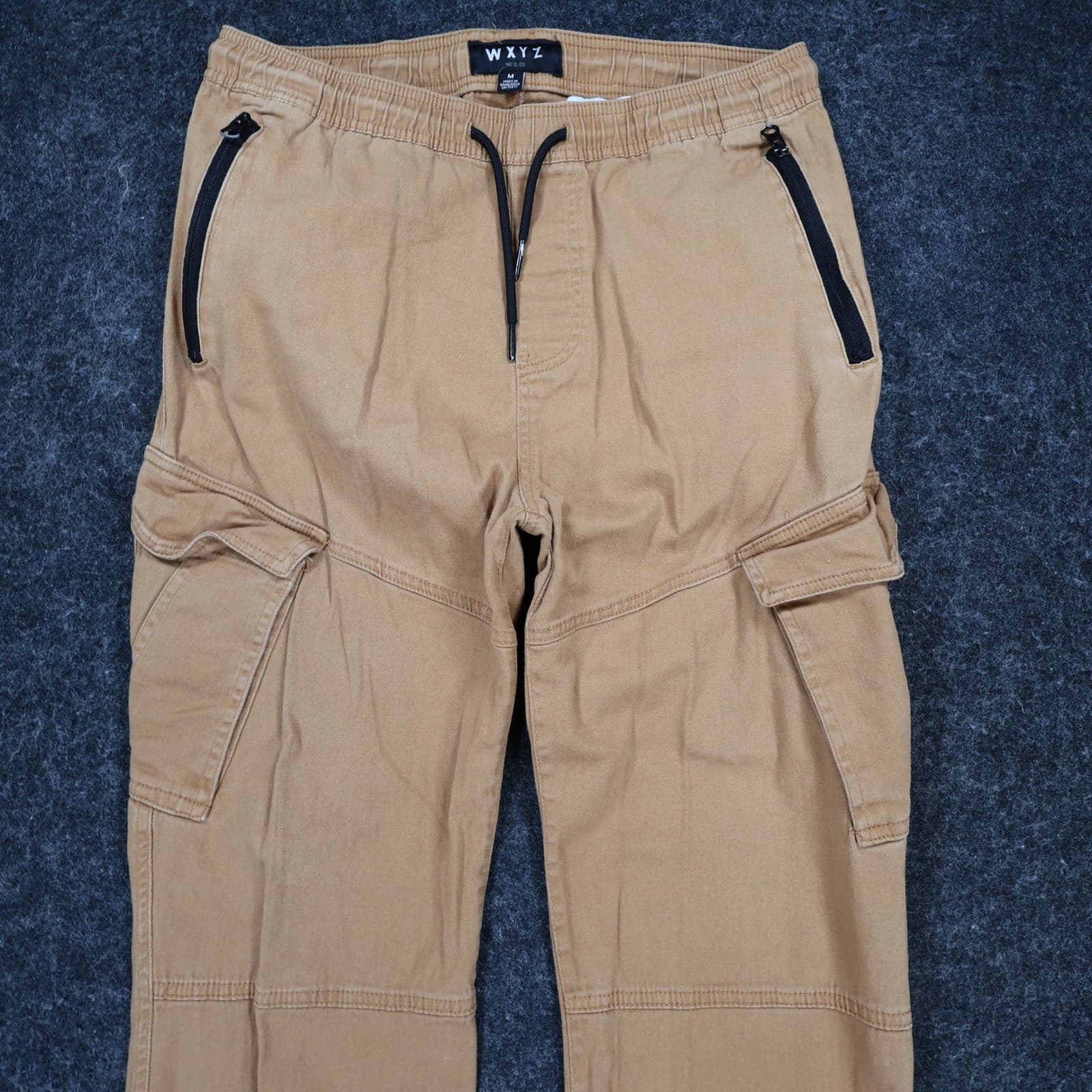 WXYZ Cargo Jogger Pants Mens M Tan Cotton Spandex Regular Utility Streetwear - Thumbnail 9