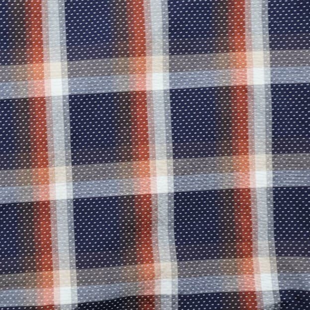 Hart Schaffner Marx Button Up Shirt Mens M Blue Orange Excellent Plaid Cotton - Thumbnail 6