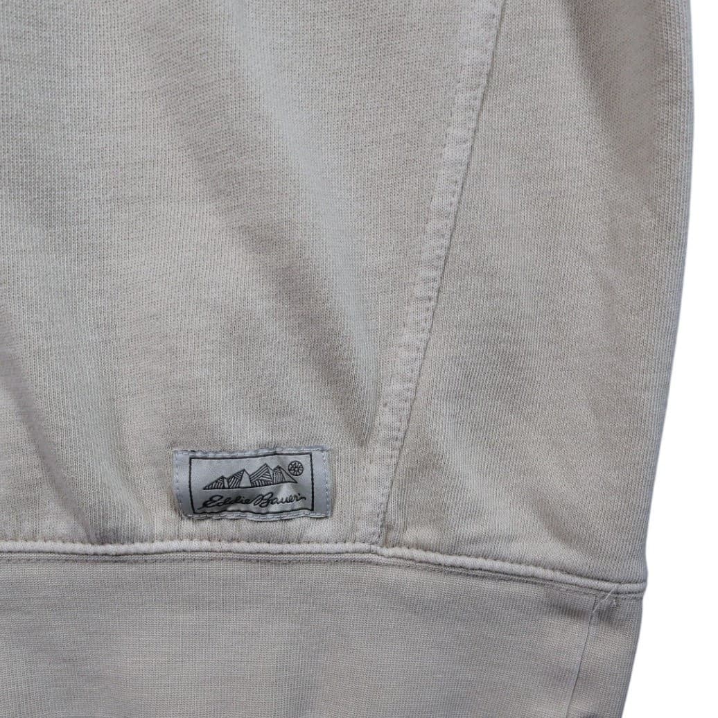 Eddie Bauer Sweatshirt Mens L Cream Excellent Vintage Crewneck Pullover Ribbed - Thumbnail 4