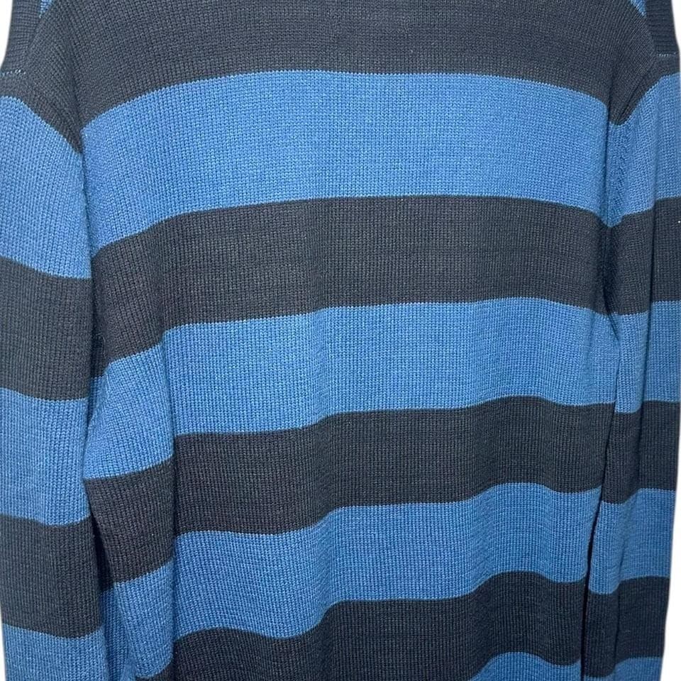 Retrofit Brand Mens Striped Shawl Collar Sweater Knit Button Pullover XL - Thumbnail 5