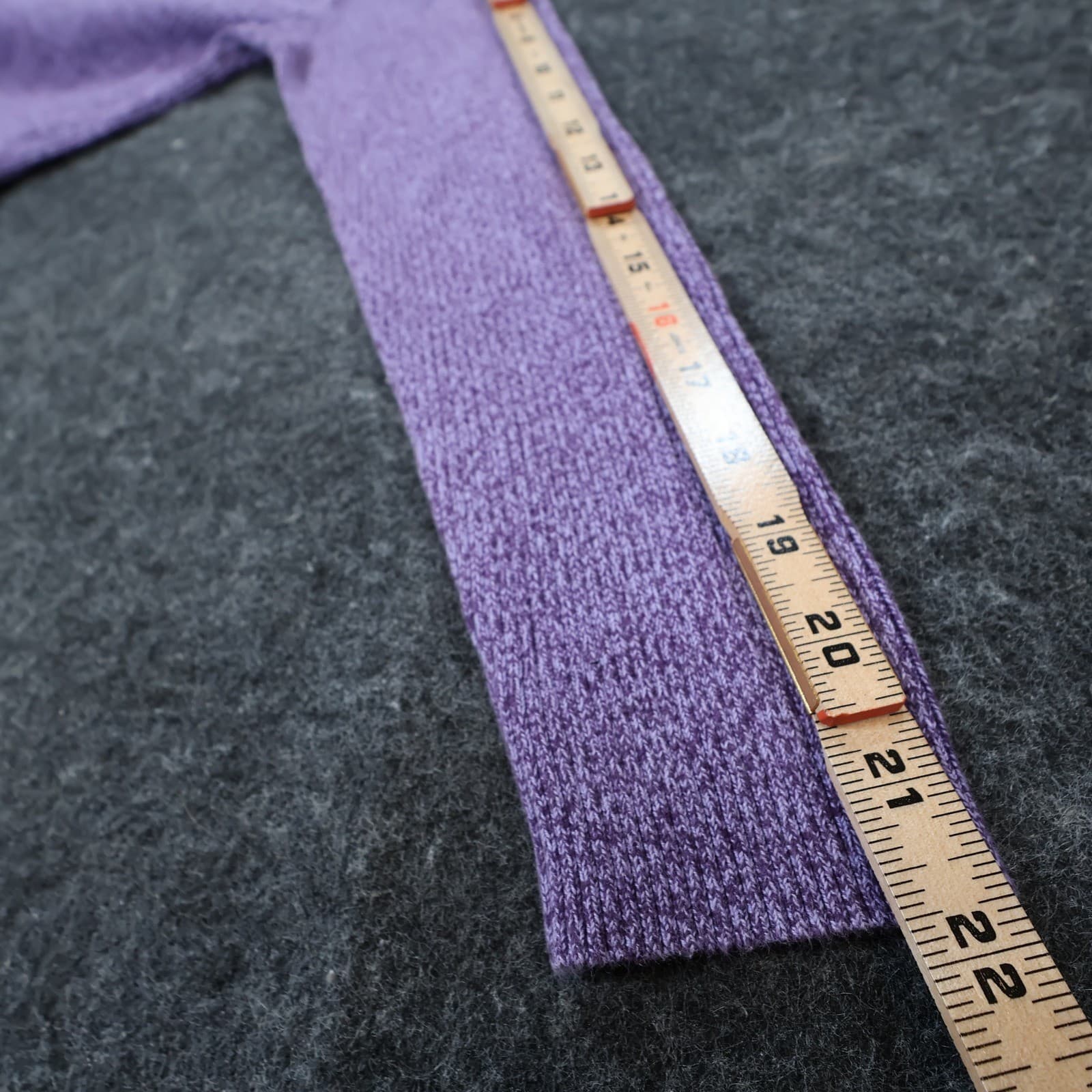 Karen Scott Sweater Womens S Purple Knit V-Neck Long Sleeve Casual Ribbed Top - Thumbnail 4