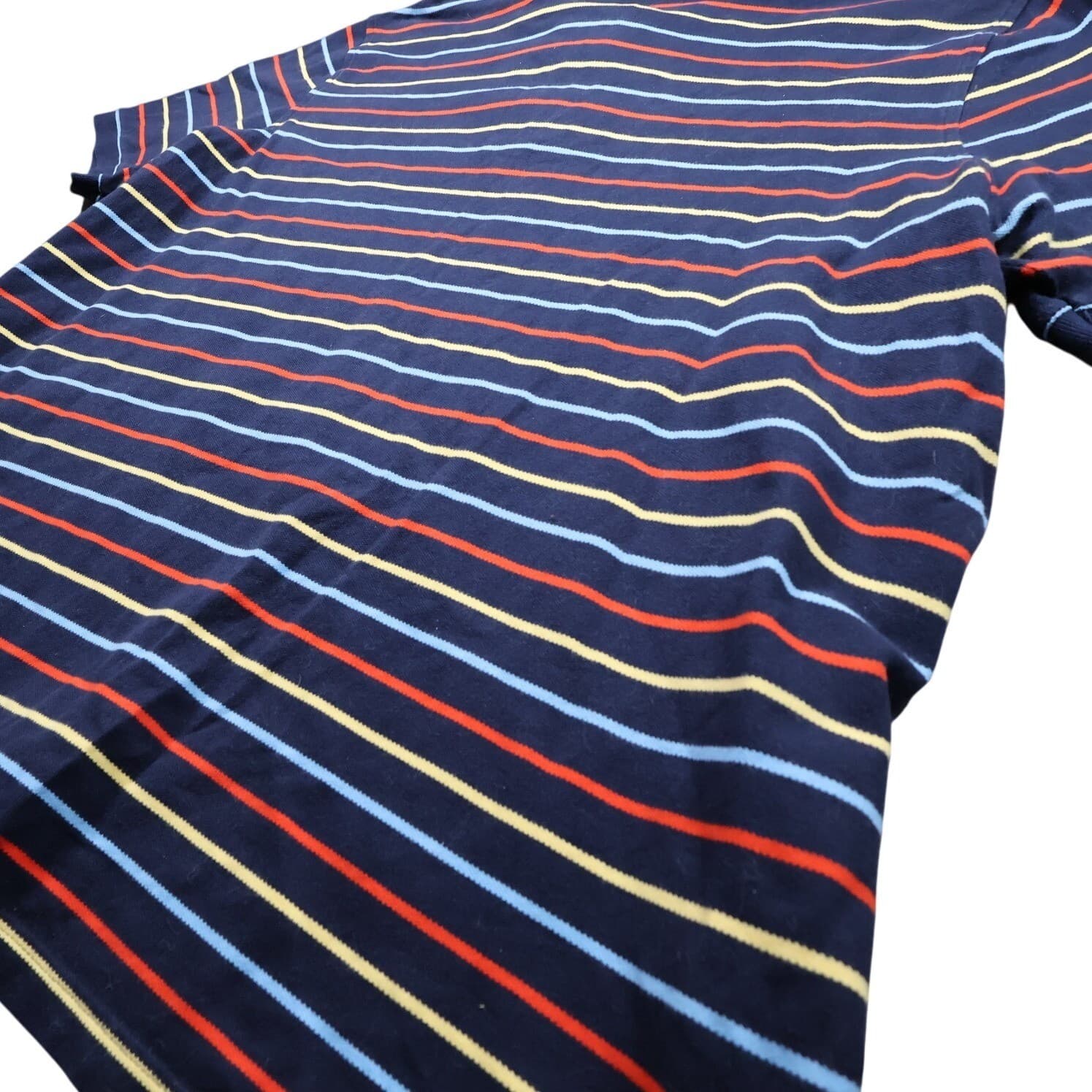Lands End Polo Shirt Mens 2XL/T Navy Blue Excellent Striped Traditional Fit - Thumbnail 4
