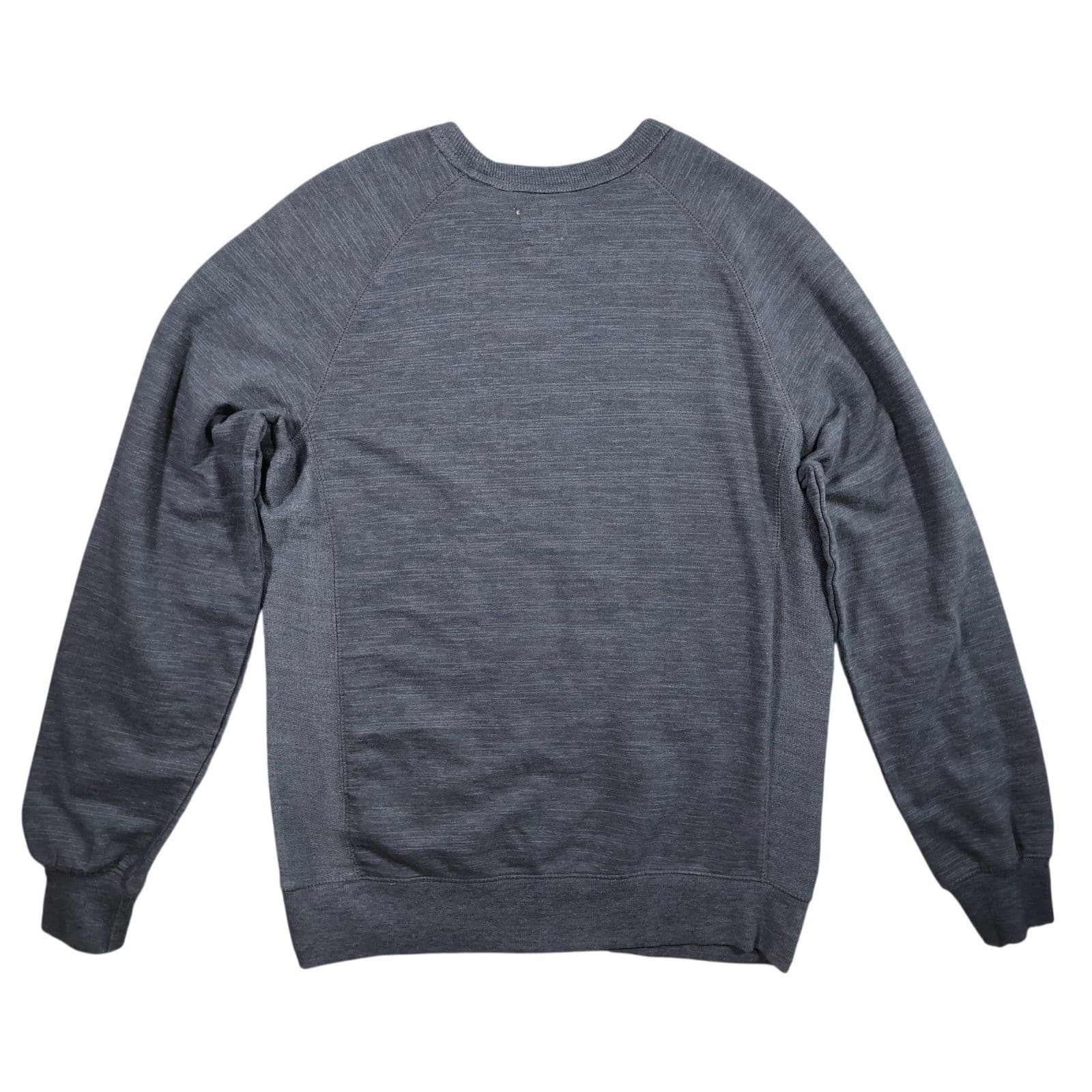 Champion Sweatshirt Men Medium Gray Excellent Raglan Crewneck Pullover Ribbed - Thumbnail 2