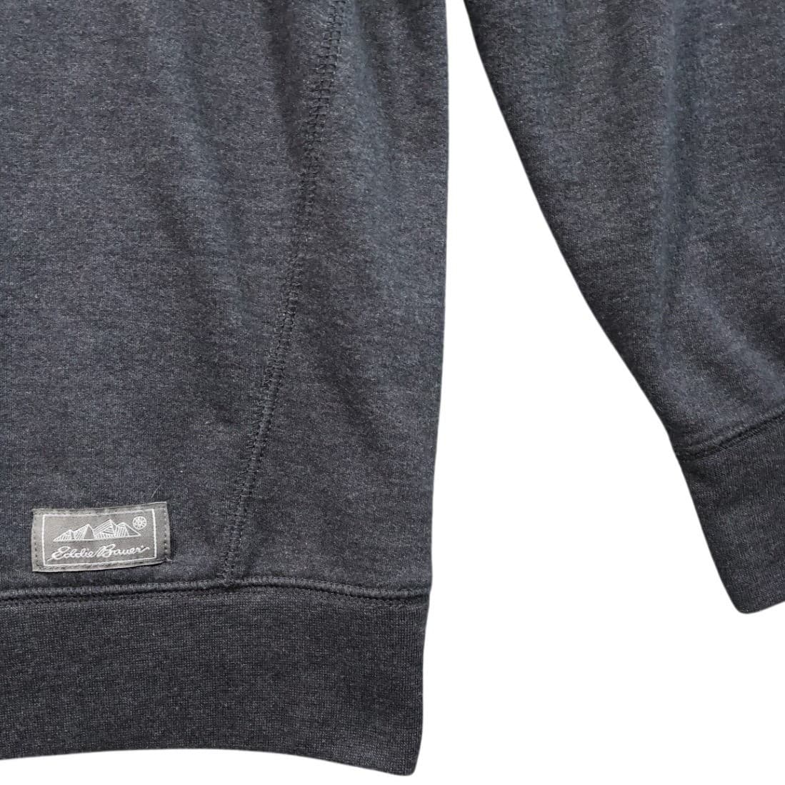 Eddie Bauer Sweatshirt Mens L Gray Excellent Vintage Crewneck Fleece Pullover - Thumbnail 4