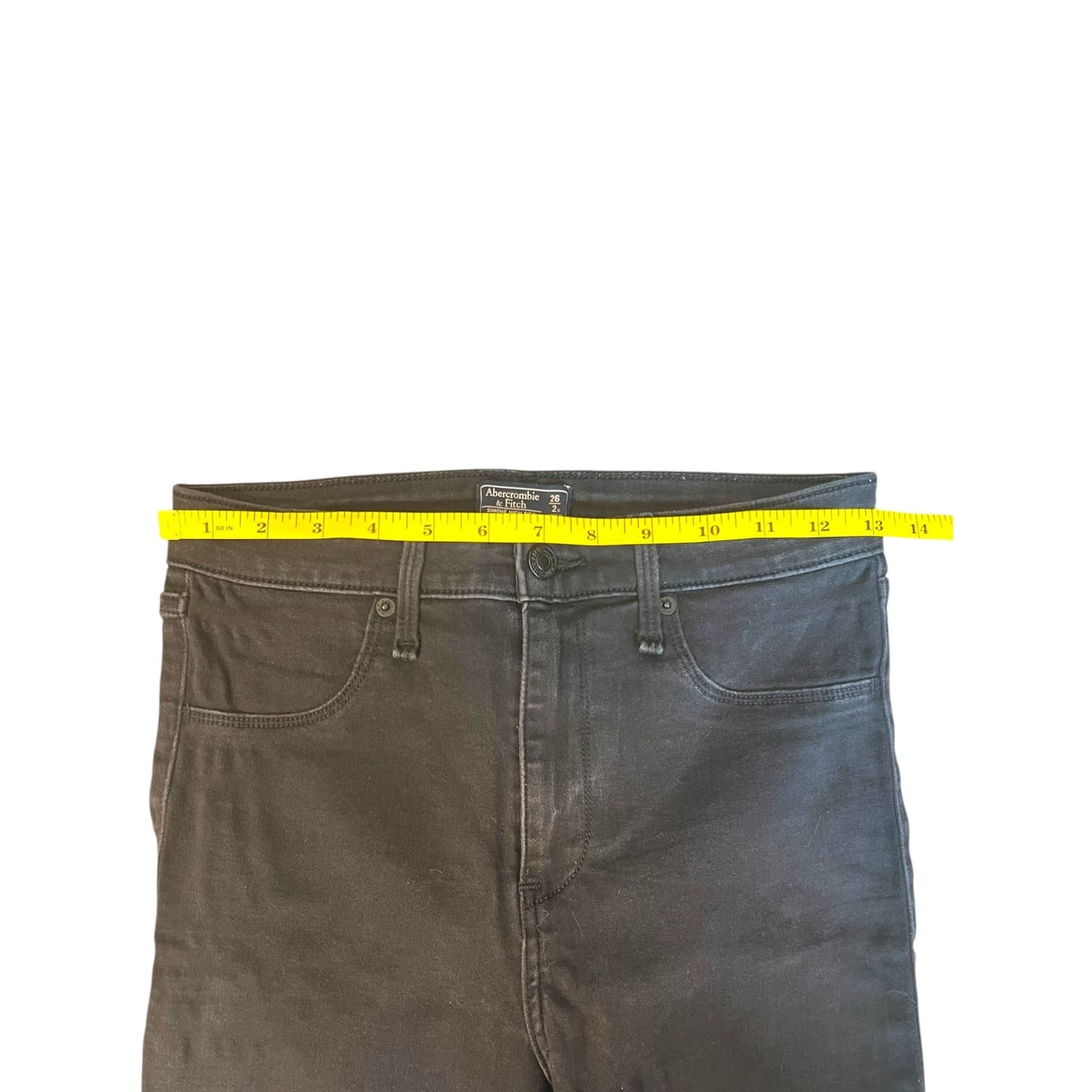 Abercrombie Fitch Simone High Rise Jean Legging Ankle Black Womens Size 26 - Thumbnail 3