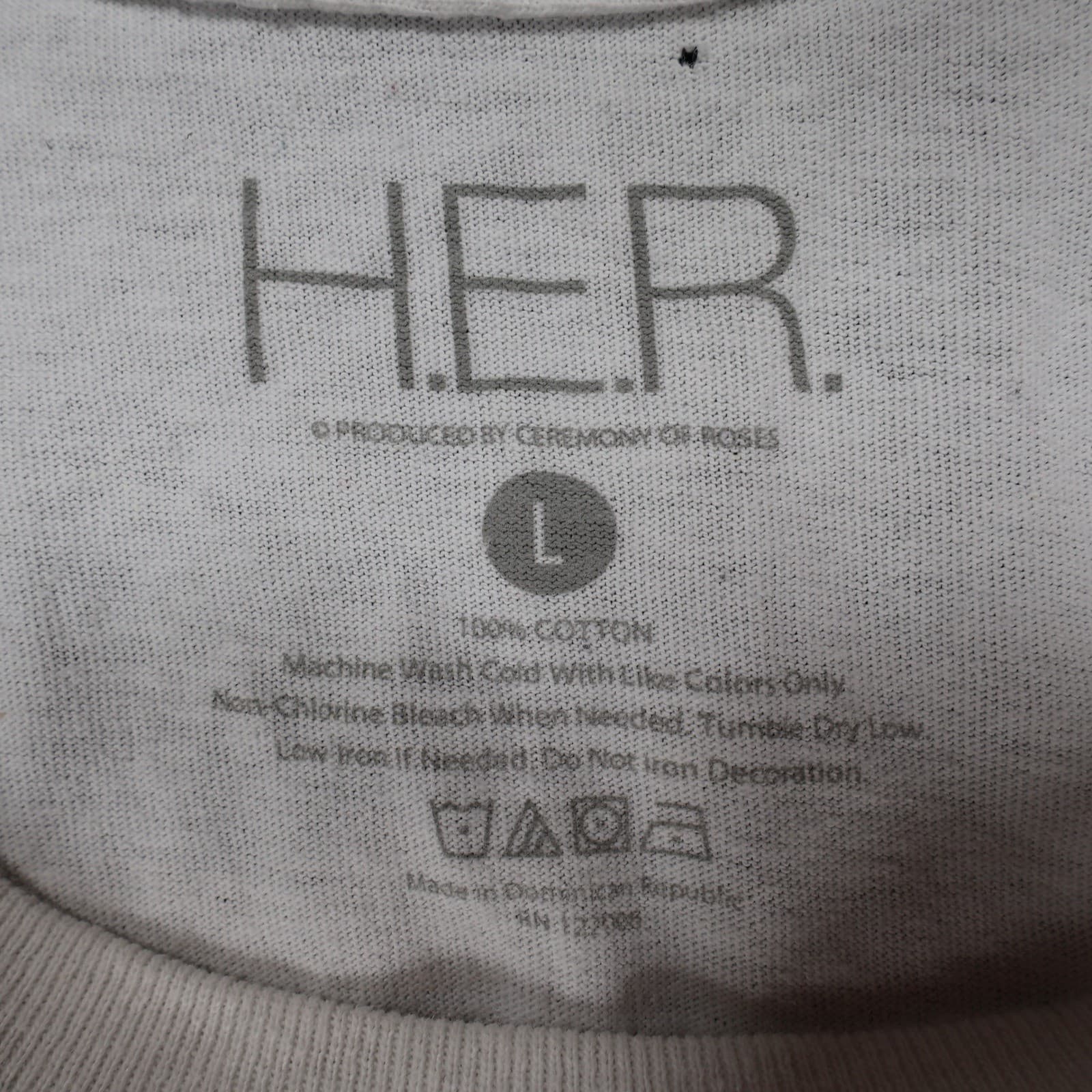 H.E.R. Graphic T-Shirt Unisex Large White Cotton Regular Fit R&B Artist Merch - Thumbnail 7