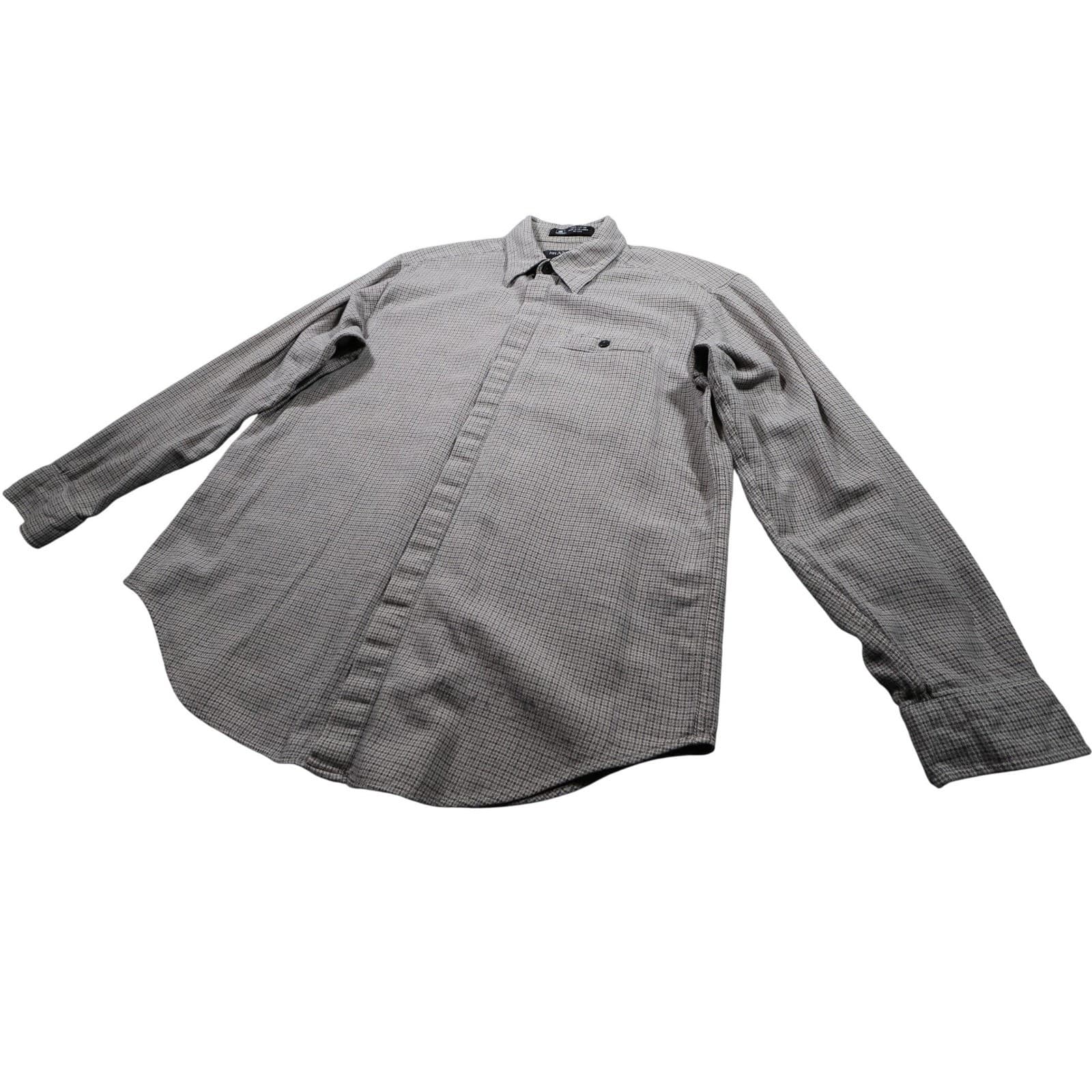 Brandini Button Up Shirt Mens Large Tan Excellent Vintage Long Sleeve Cotton - Thumbnail 3