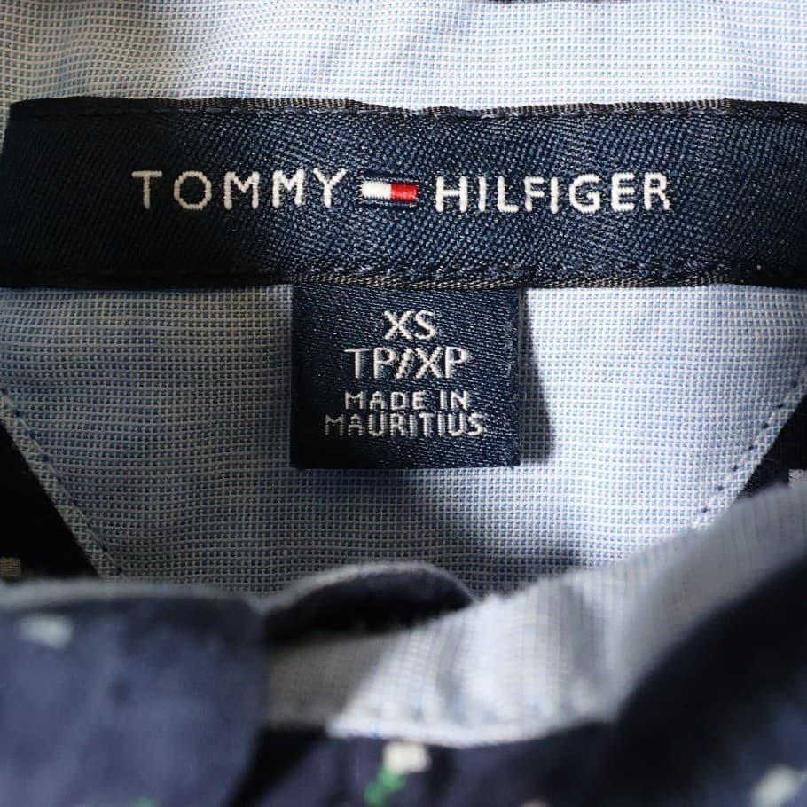 Tommy Hilfiger Button Up Shirt Mens XS Blue Excellent Polka Dot - Thumbnail 7