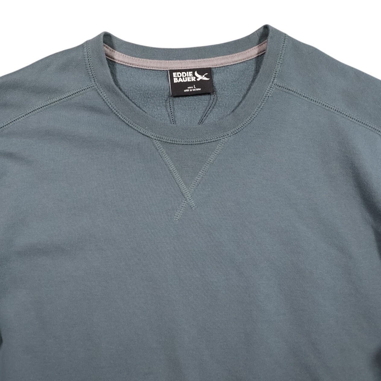 Eddie Bauer Sweatshirt Mens L Blue Vintage Long Sleeve Crew Neck Fleece - Thumbnail 3