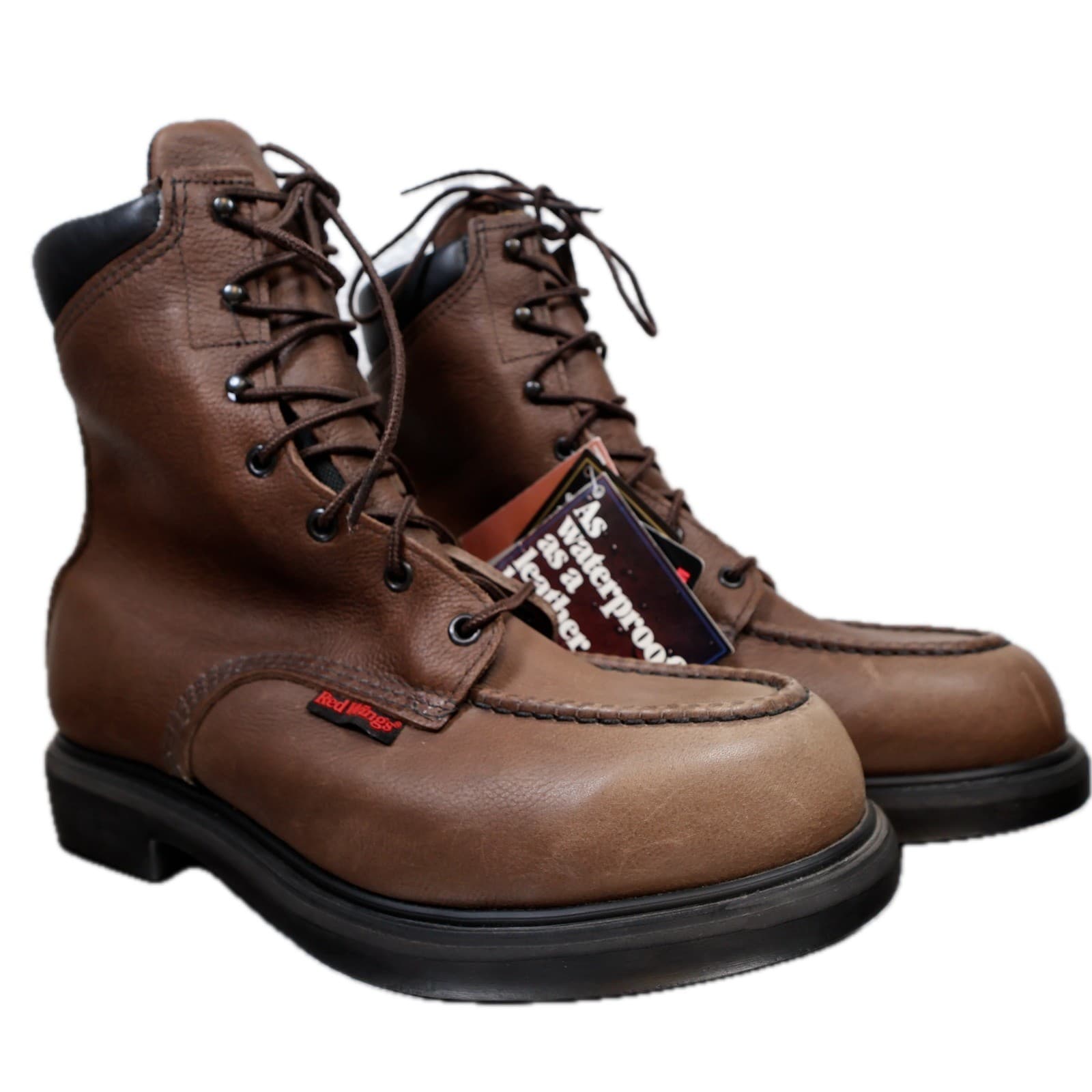 Red Wing SuperSole 1414 Work Boots Mens 9.5 D Brown Leather Gore-Tex Waterproof - Thumbnail 3