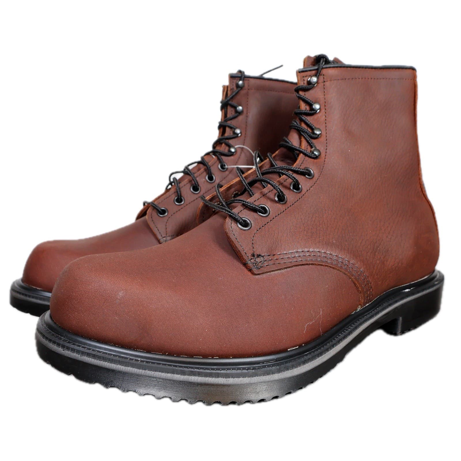 Red Wing 1210 Work Boots Mens 12 E3 Brown Leather 8 Inch Thinsulate Made in USA - Thumbnail 2