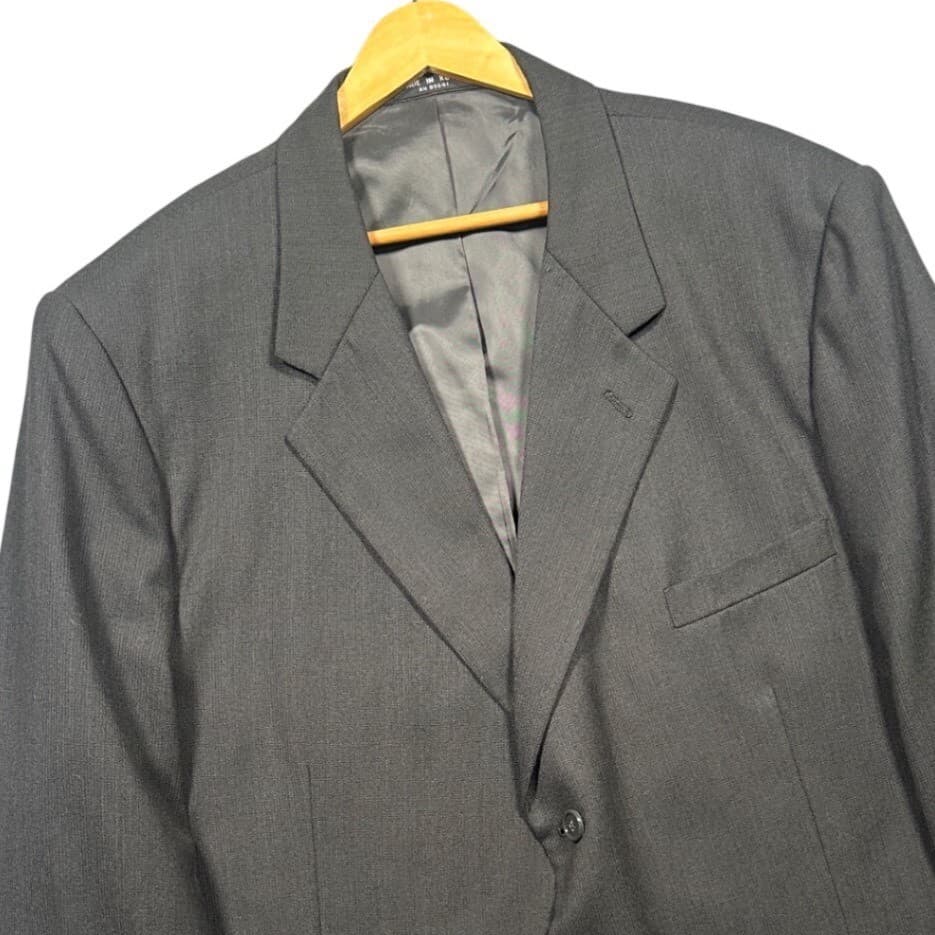 Gerald Austin Blazer Mens 48L Gray 3 Button Sport Coat Jacket - Thumbnail 4
