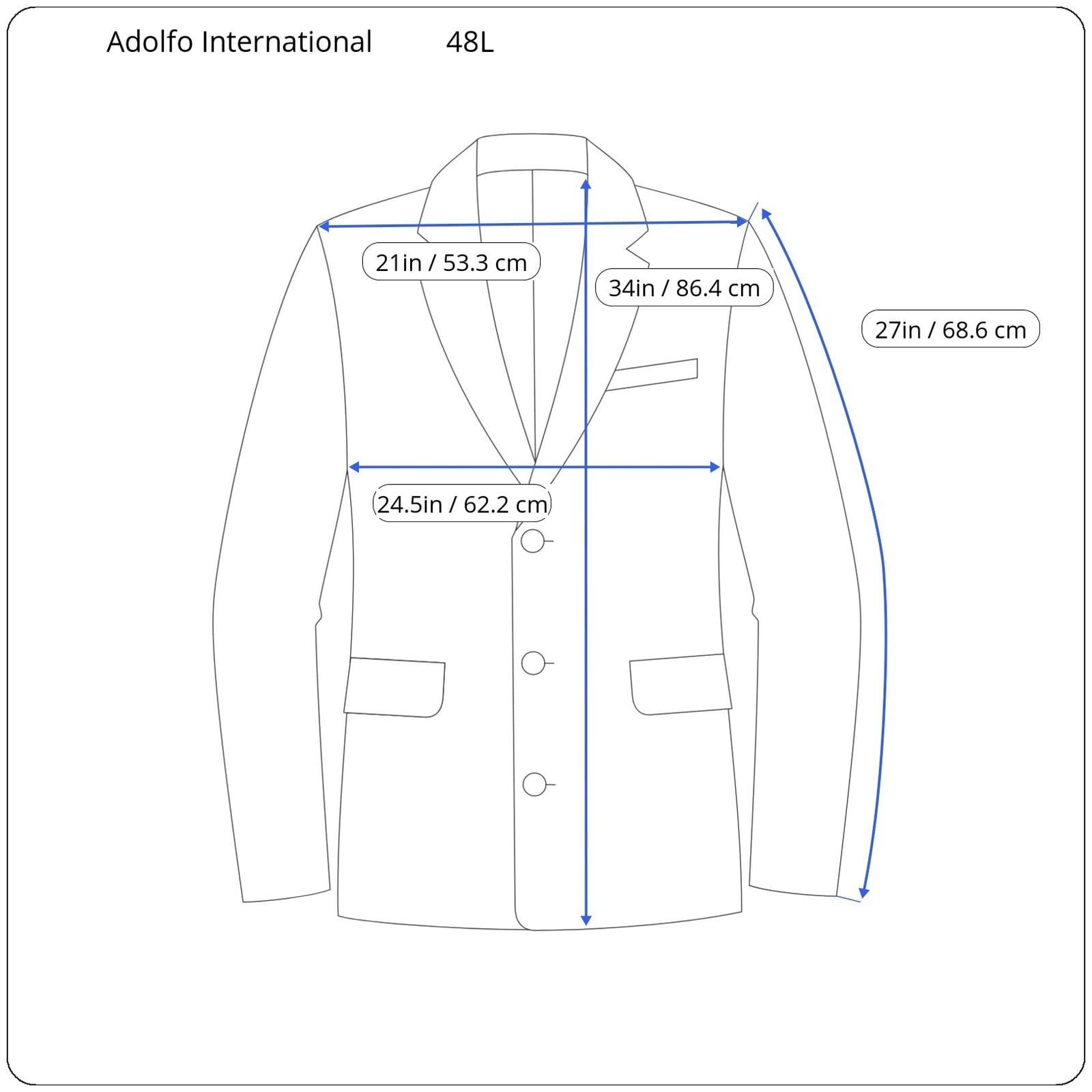 Adolfo Blazer Mens 48L Tan Silk Wool Windowpane 3-Button Sport Coat - Thumbnail 8