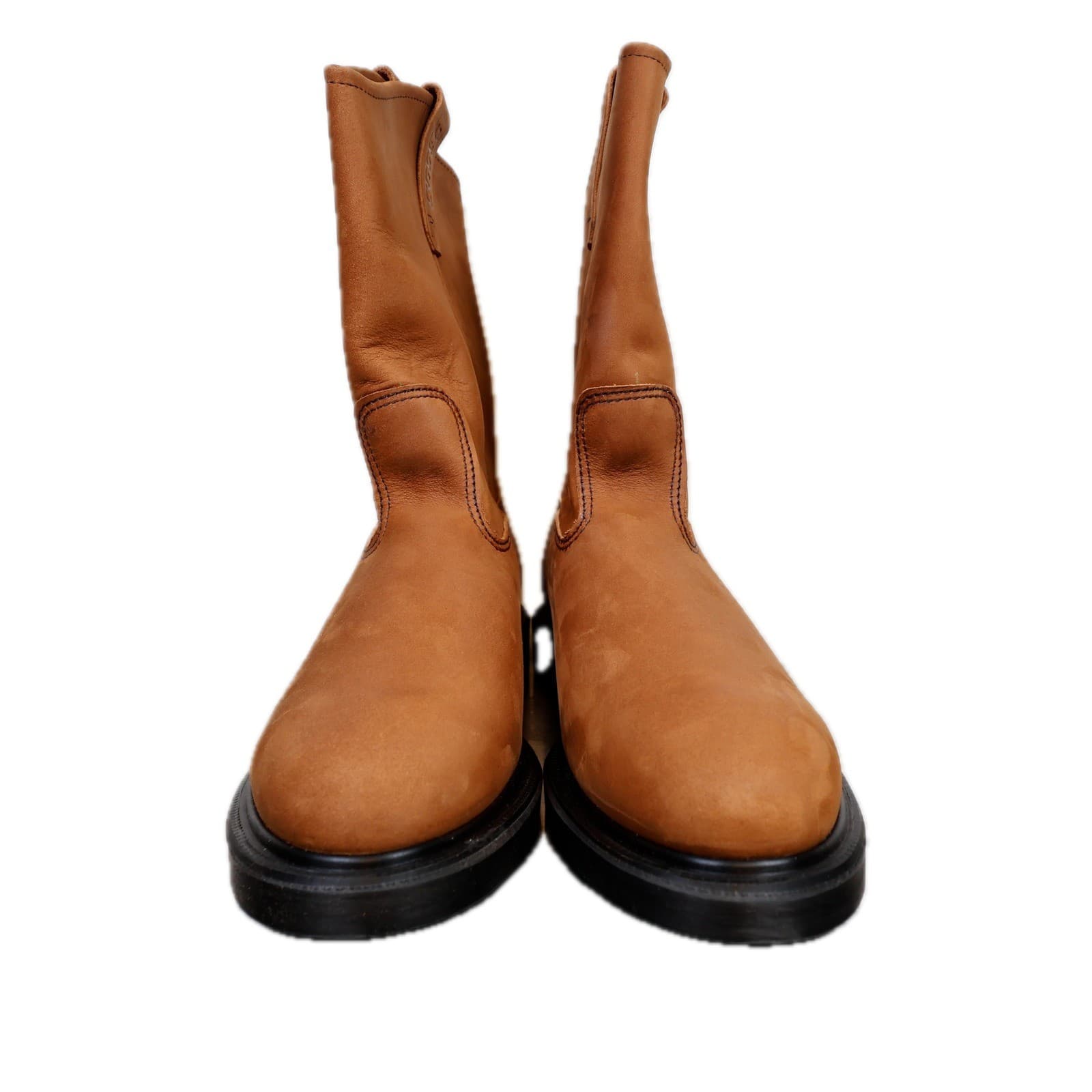 Red Wing Pecos 1105 Work Boots Mens 10.5 D Brown Leather Pull On Made in USA EH - Thumbnail 9