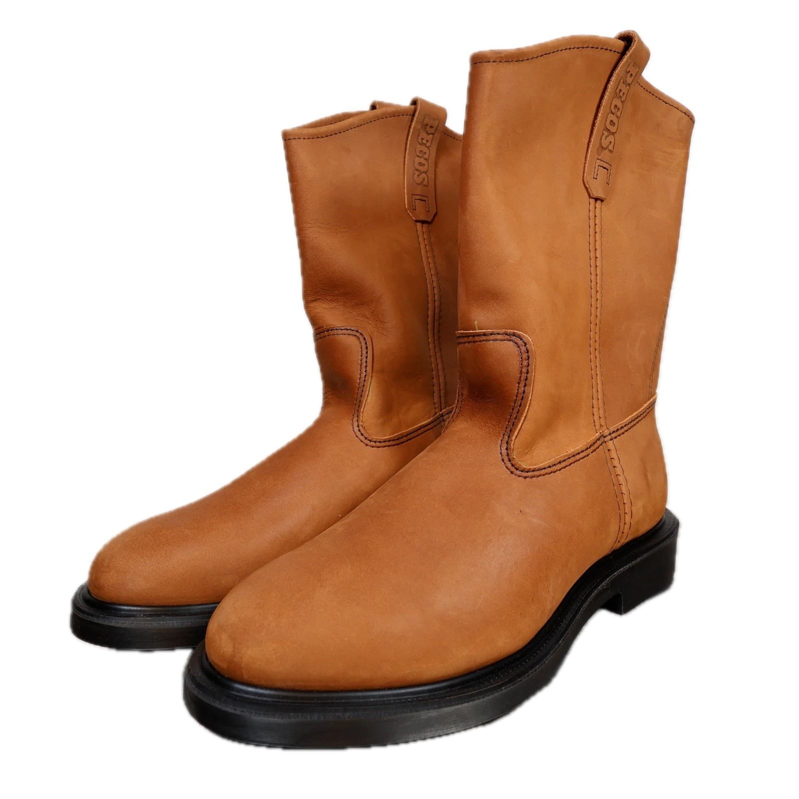 Red Wing Pecos 1105 Work Boots Mens 10.5 D Brown Leather Pull On Made in USA EH - Thumbnail 3