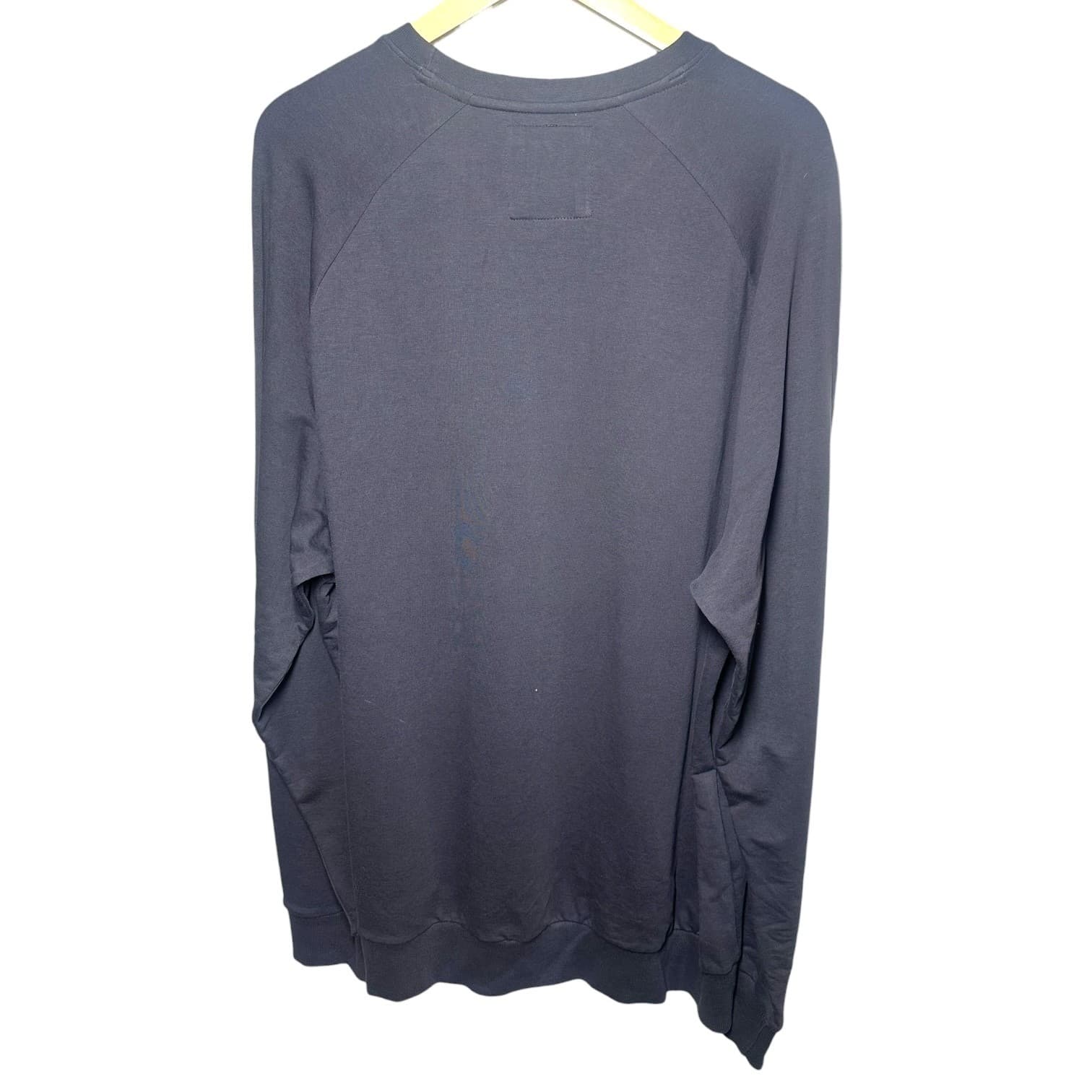 PD&C Mens Sweatshirt Crewneck Raglan Sleeve Navy Blue Size XXL - Thumbnail 5