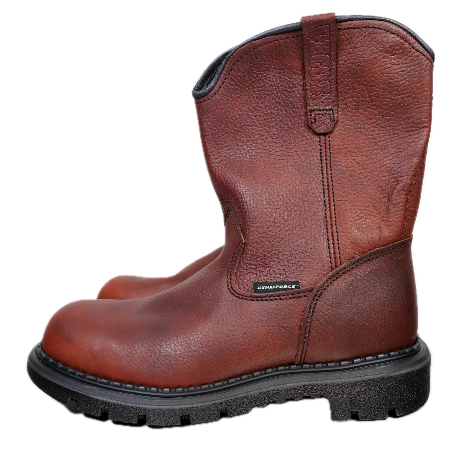 Red Wing Pecos DynaForce Work Boots Mens 9 D Brown Leather Pull On 1149 USA EH - Thumbnail 4
