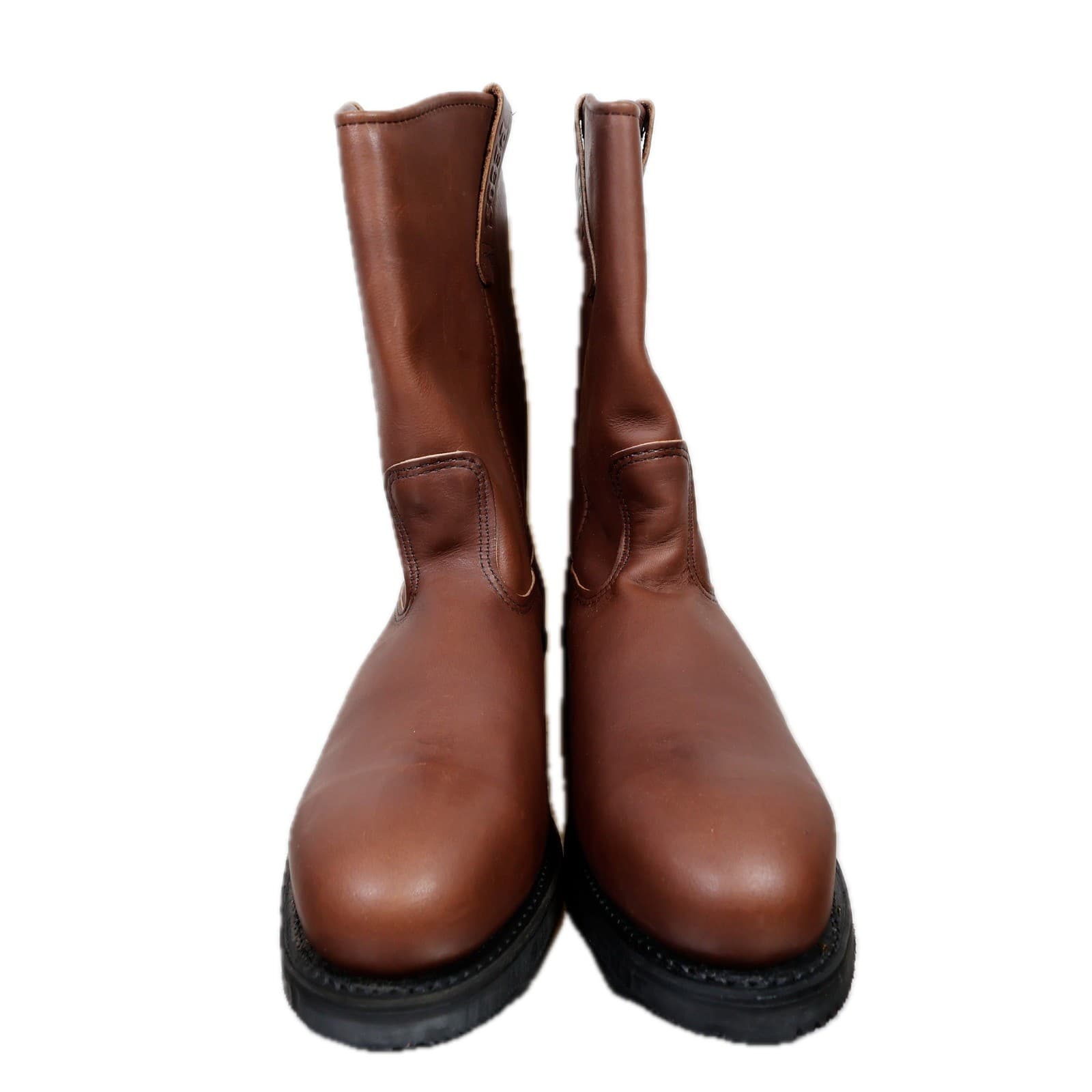 Red Wing Pecos Boots Mens 10.5 Brown Leather Pull On Safety Toe Work USA 2214 - Thumbnail 10