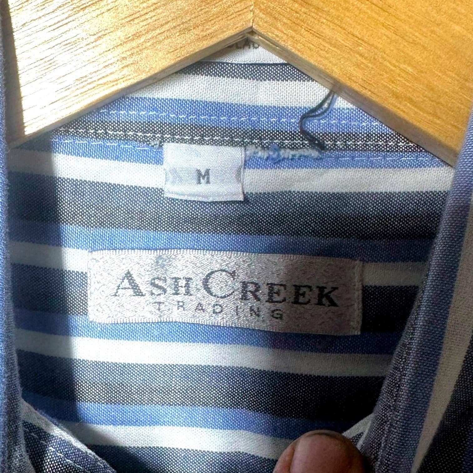 Ash Creek Trading Mens Striped Short Sleeve Button Up Shirt Size Medium - Thumbnail 8