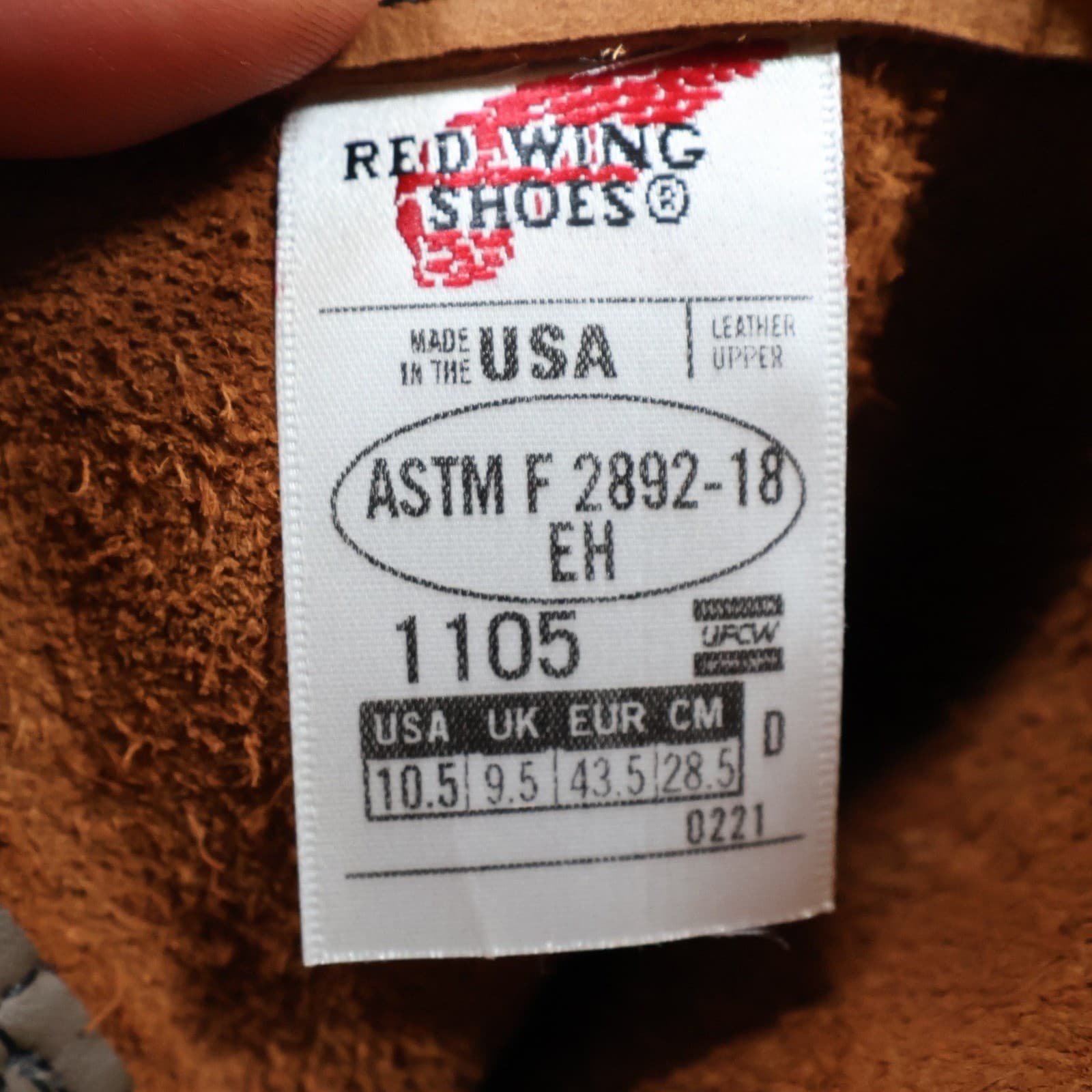 Red Wing Pecos 1105 Work Boots Mens 10.5 D Brown Leather Pull On Made in USA EH - Thumbnail 7