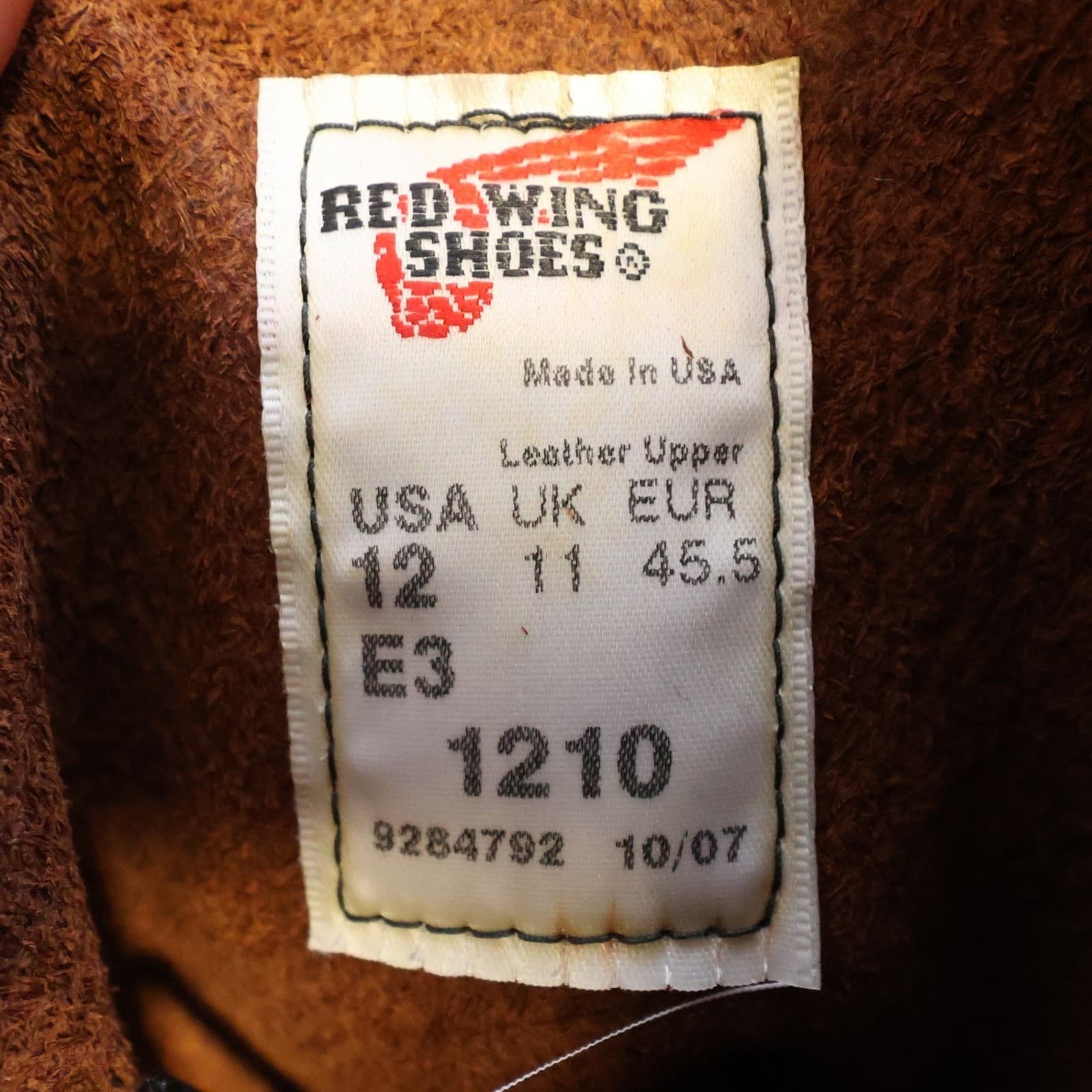 Red Wing 1210 Work Boots Mens 12 E3 Brown Leather 8 Inch Thinsulate Made in USA - Thumbnail 7
