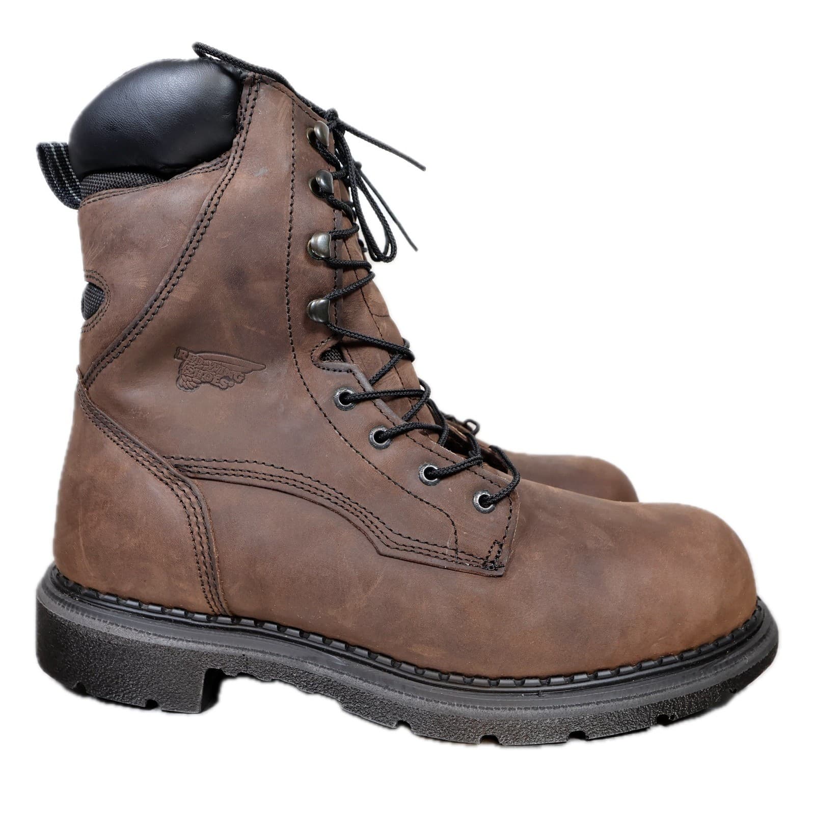 Red Wing DynaForce 1411 Work Boots Mens 13 Brown Leather Waterproof USA - Thumbnail 5