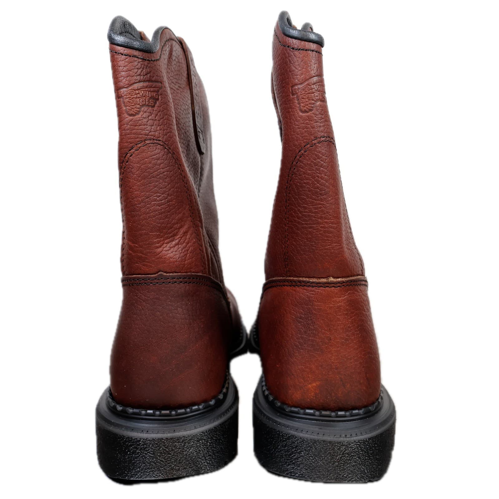 Red Wing Pecos DynaForce Work Boots Mens 9 D Brown Leather Pull On 1149 USA EH - Thumbnail 12