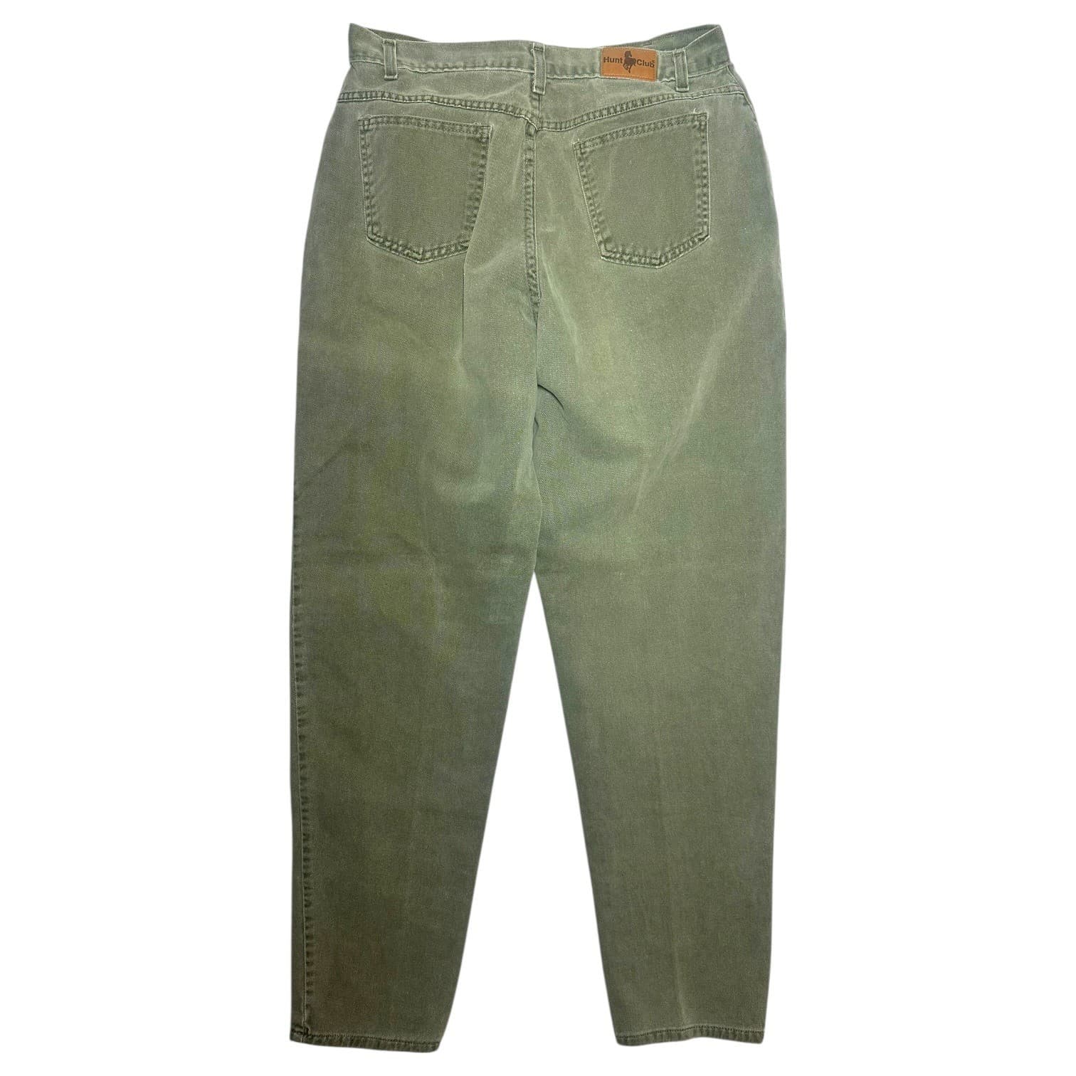 Hunt Club Womens 18 Tall Olive Green High Rise Straight Leg Jeans Cotton - Thumbnail 2
