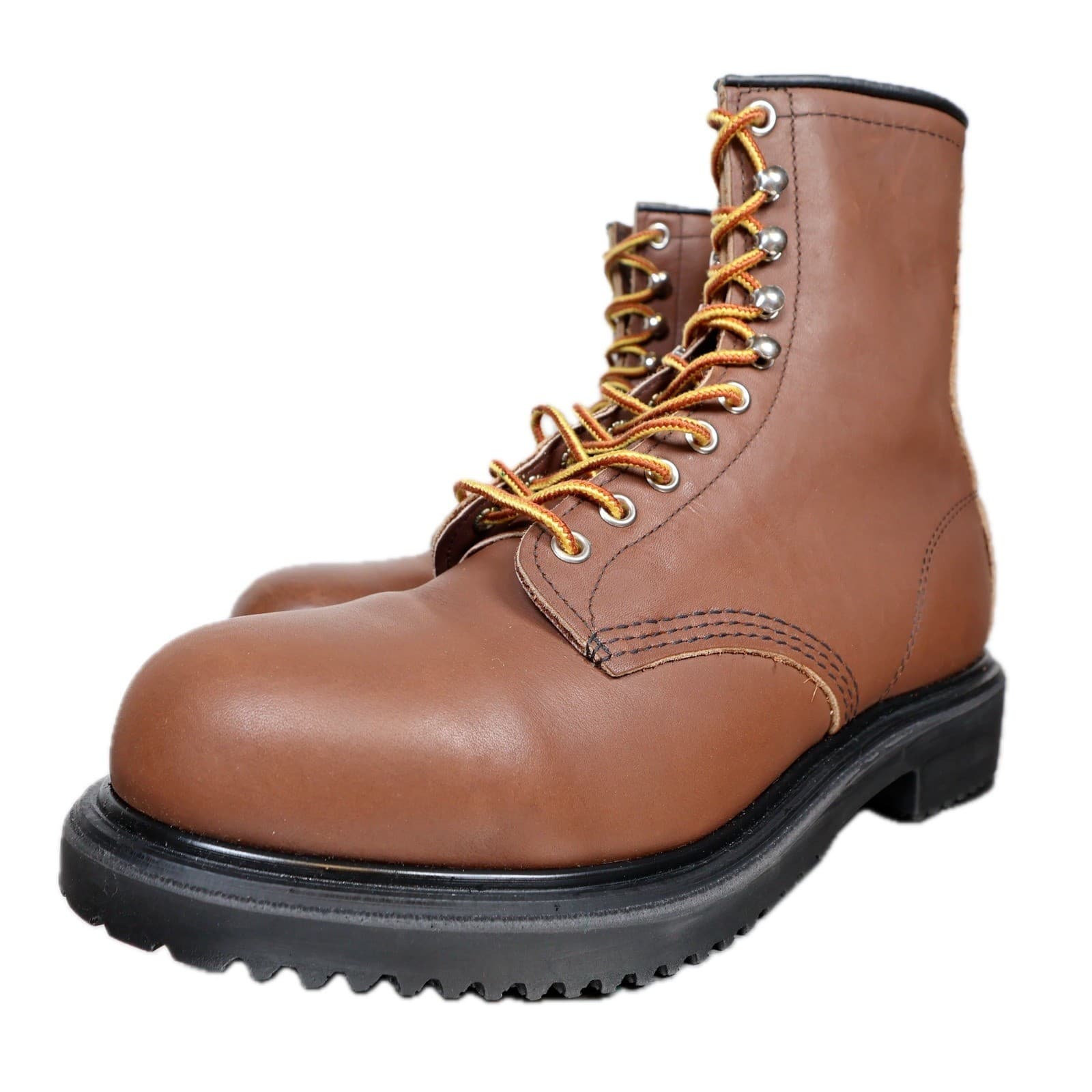 Red Wing 2233 Steel Toe Boots Mens 8 E2 Brown Leather Work Safety Made in USA - Thumbnail 3