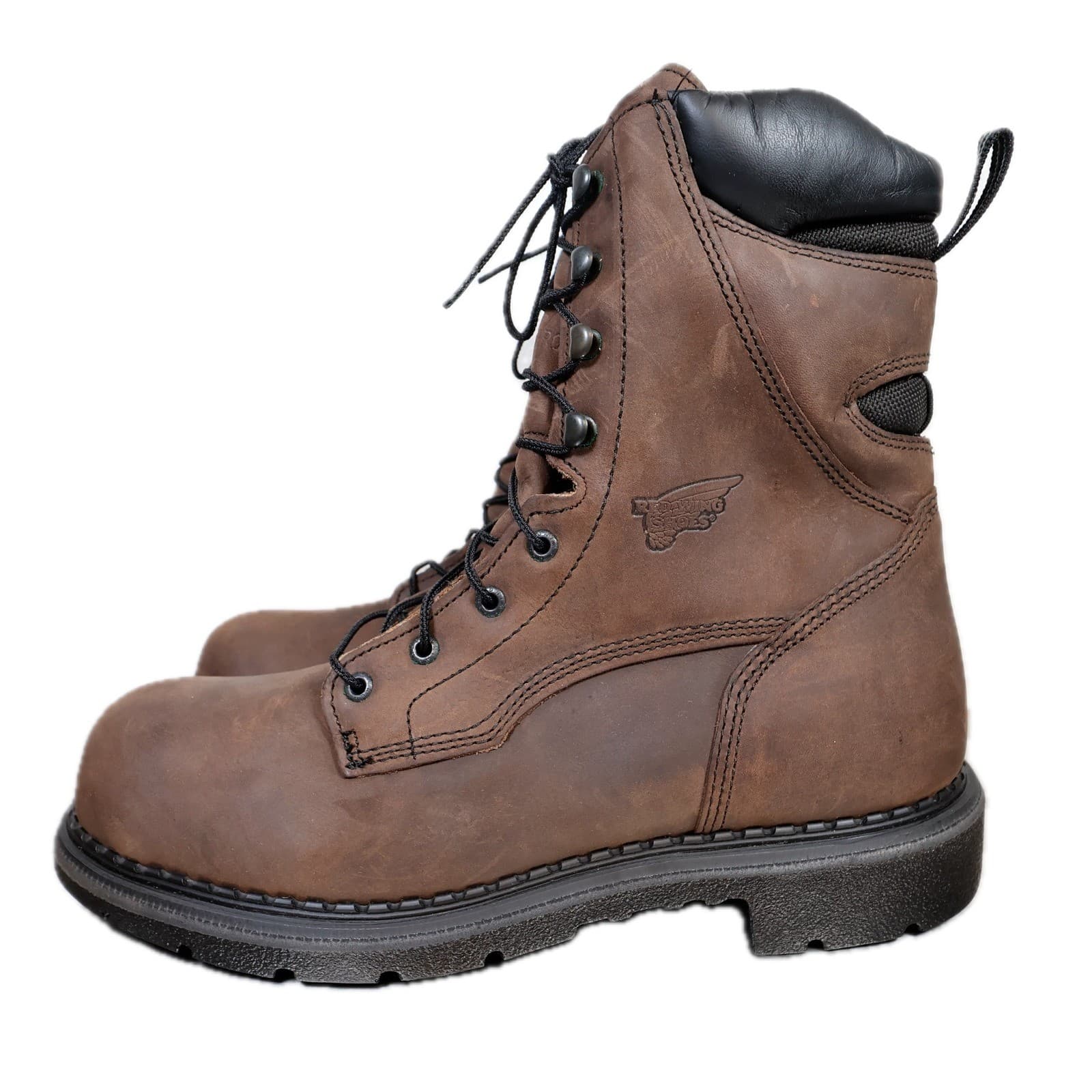 Red Wing DynaForce 1411 Work Boots Mens 13 Brown Leather Waterproof USA - Thumbnail 4